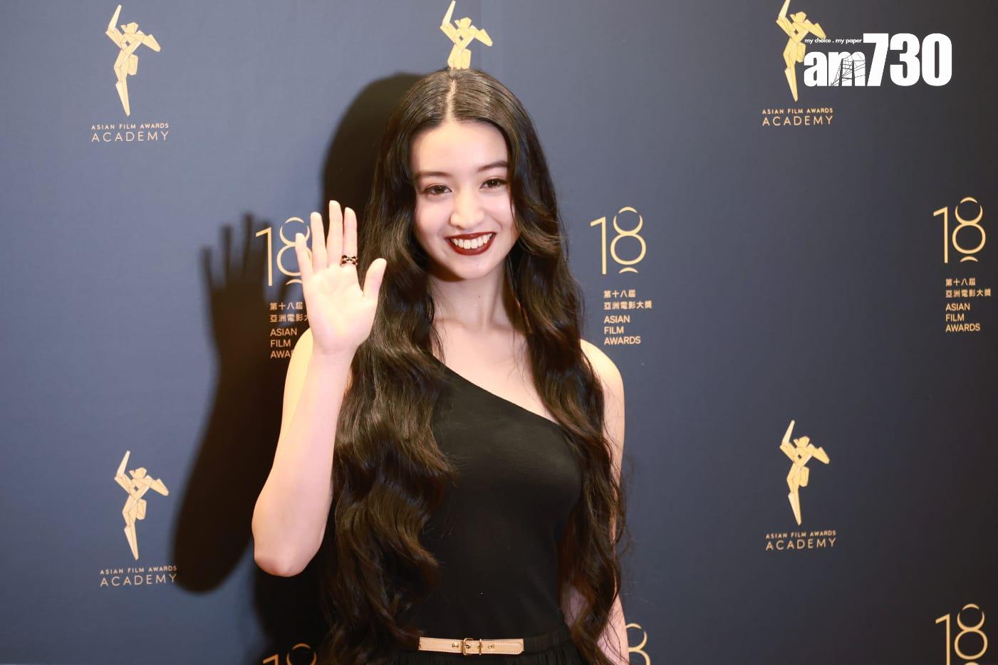 木村光希來港親身領「亞洲飛躍演員獎」。(羅錦鴻攝)