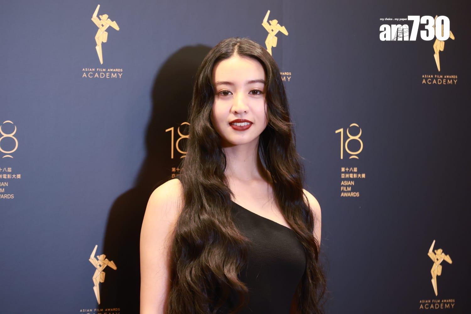 木村光希來港親身領「亞洲飛躍演員獎」。(羅錦鴻攝)