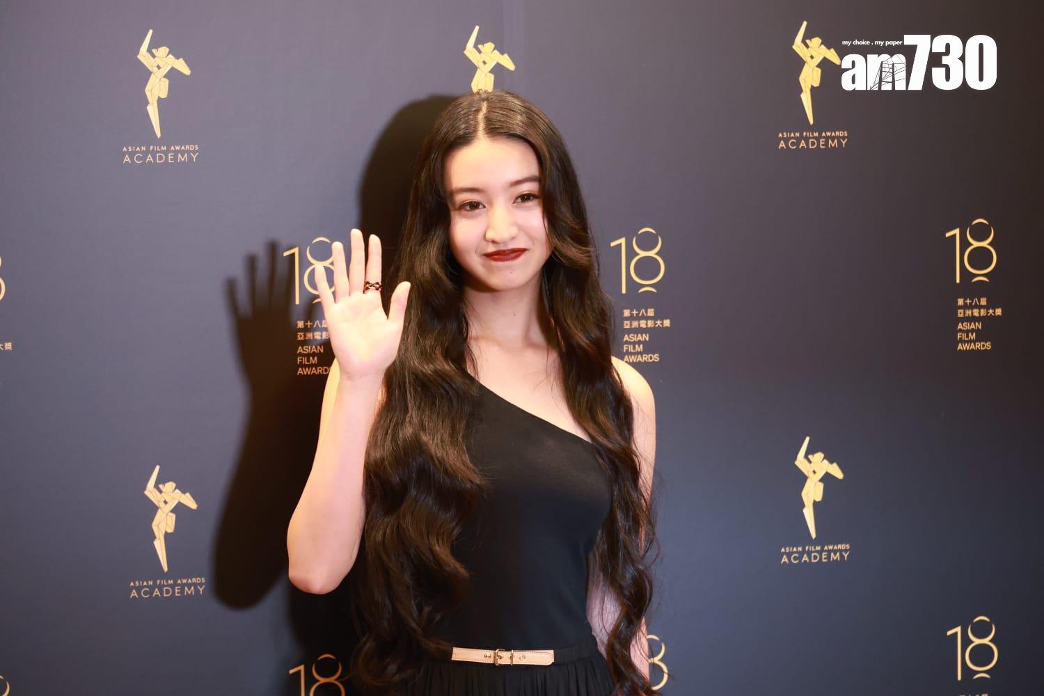 木村光希來港親身領「亞洲飛躍演員獎」。(羅錦鴻攝)