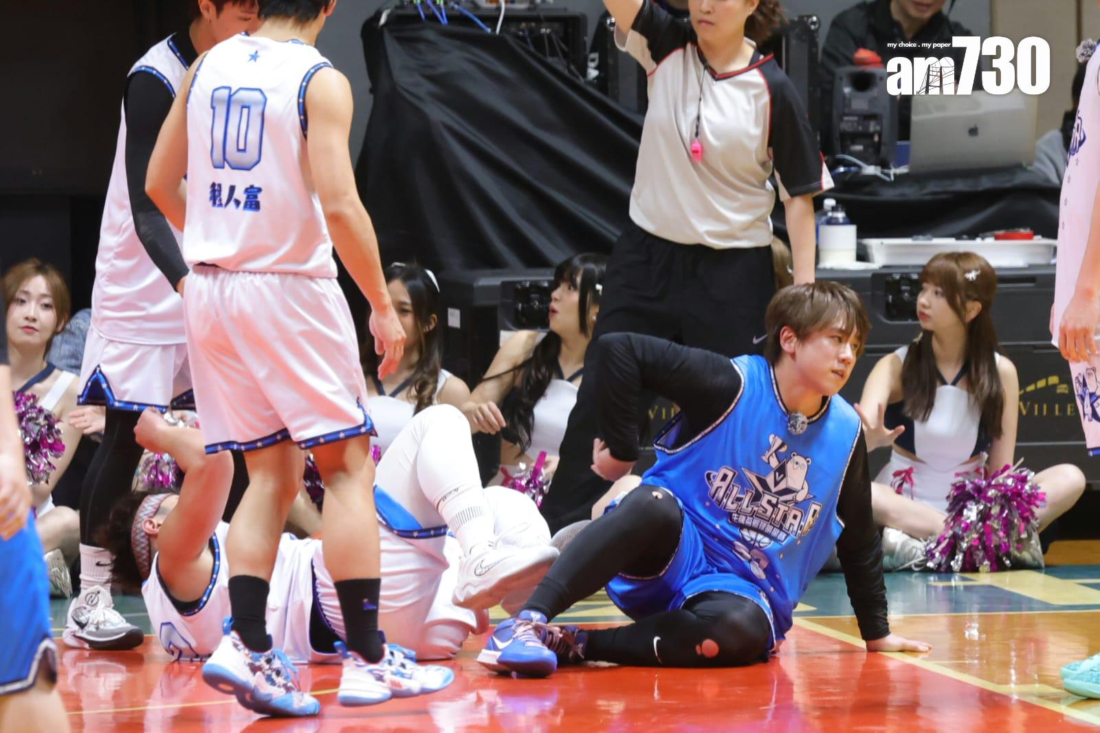 姜濤衝勁十足,跌倒褲穿窿。(吳康琦攝)