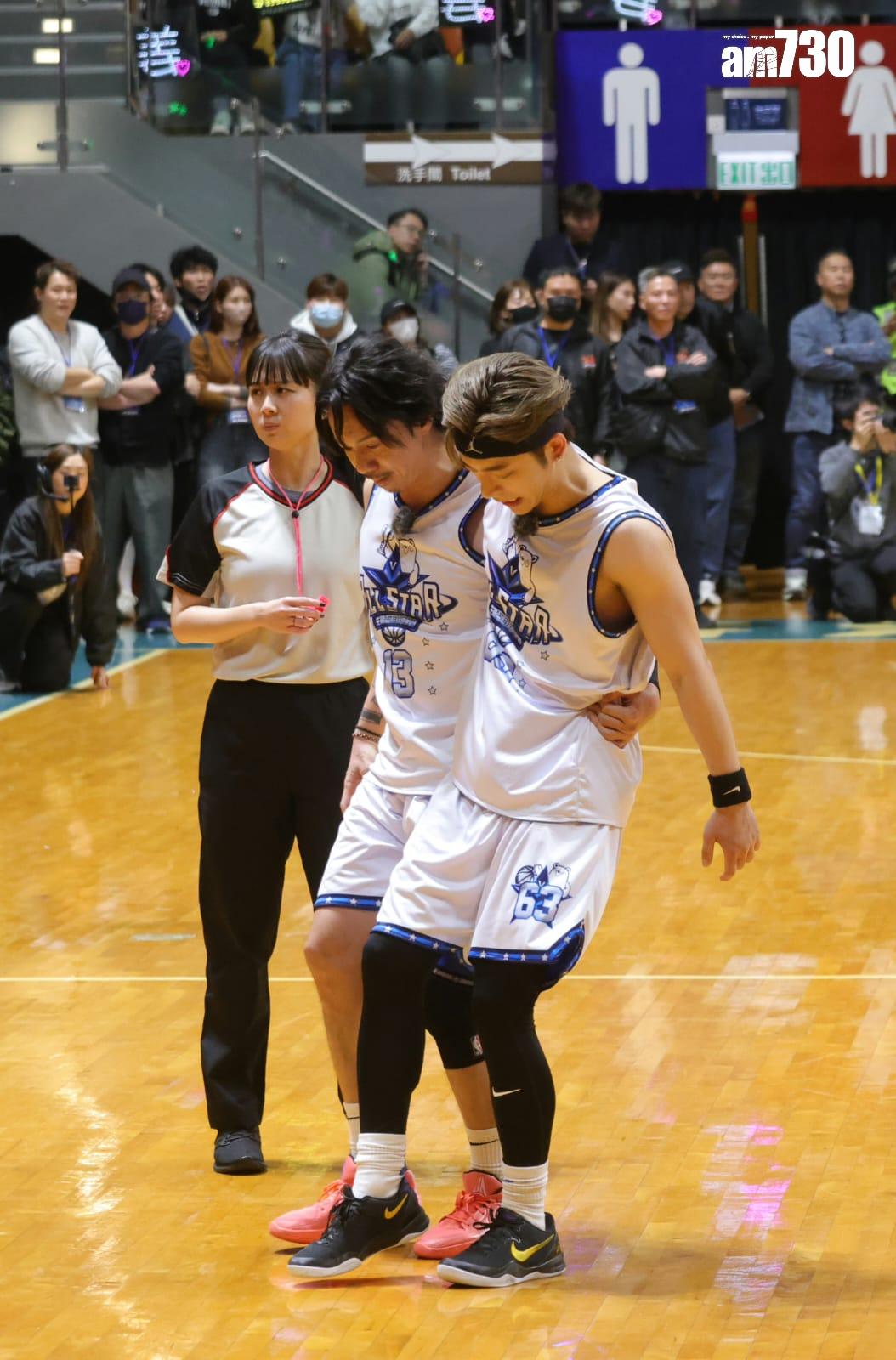 Edan抽筋離場。(吳康琦攝)