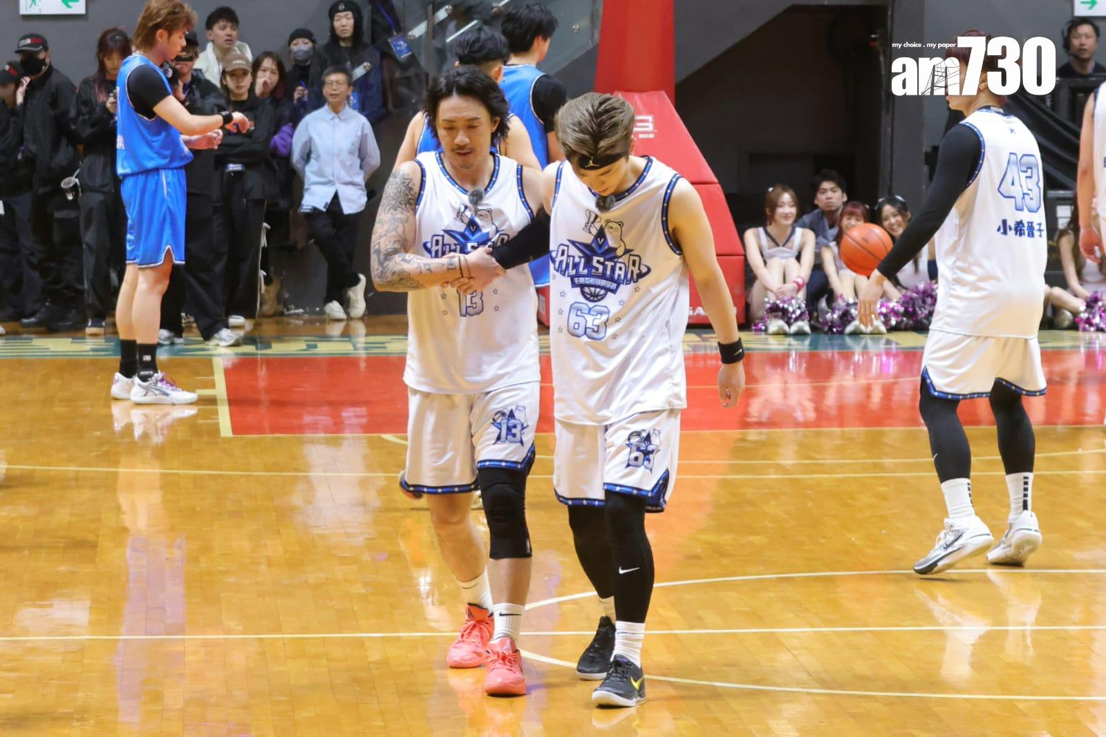 Edan抽筋離場。(吳康琦攝)