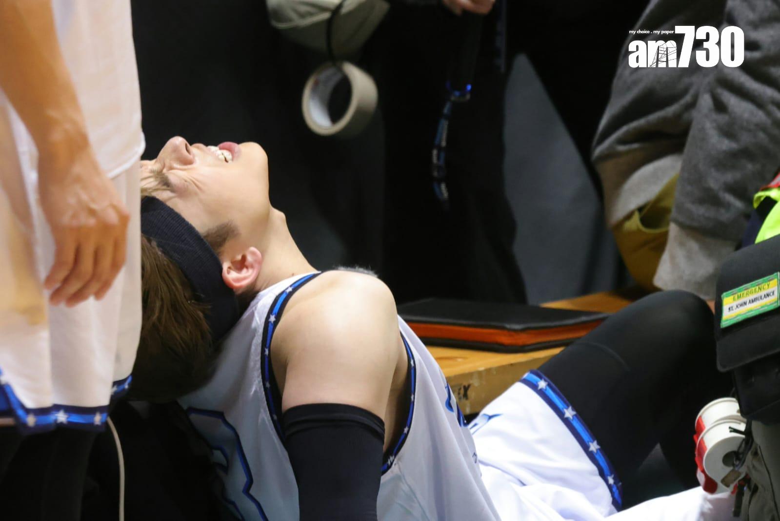 Edan抽筋離場。(吳康琦攝)