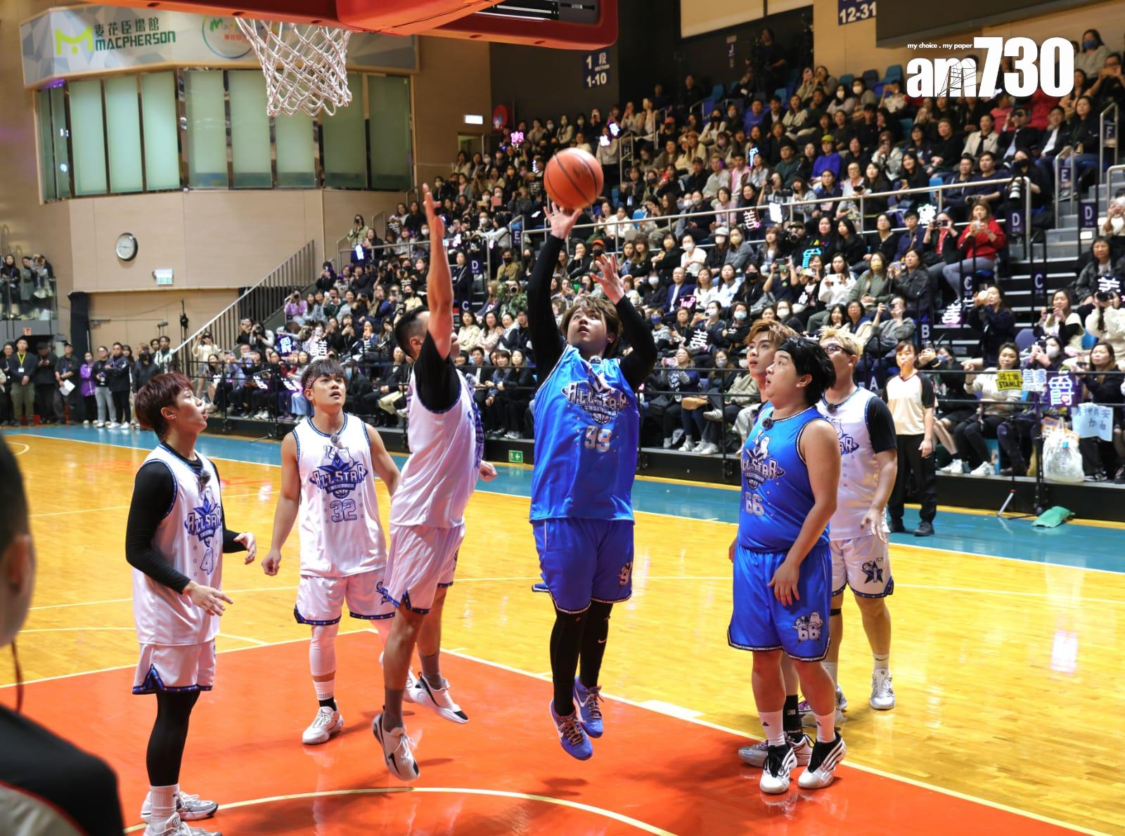 姜濤在《生Bear盃籃球明星賽》代表藍隊。(吳康琦攝)