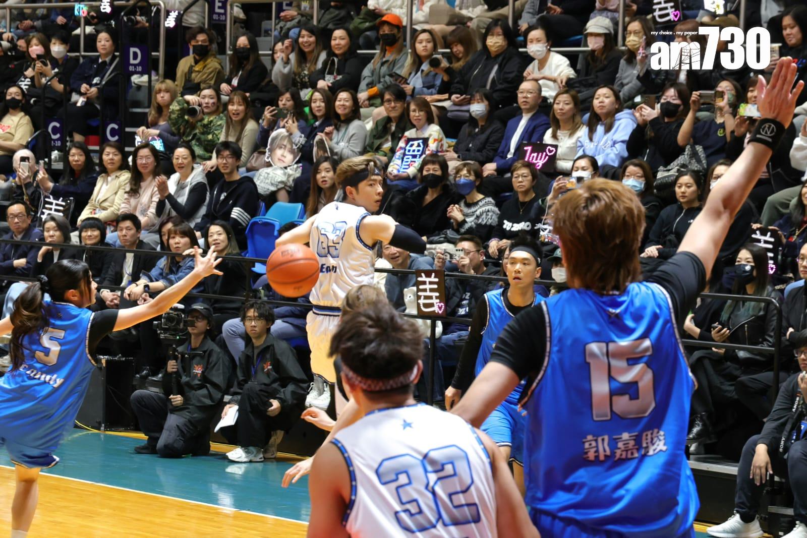 Edan代表白隊出戰《生Bear盃籃球明星賽》。(吳康琦攝)