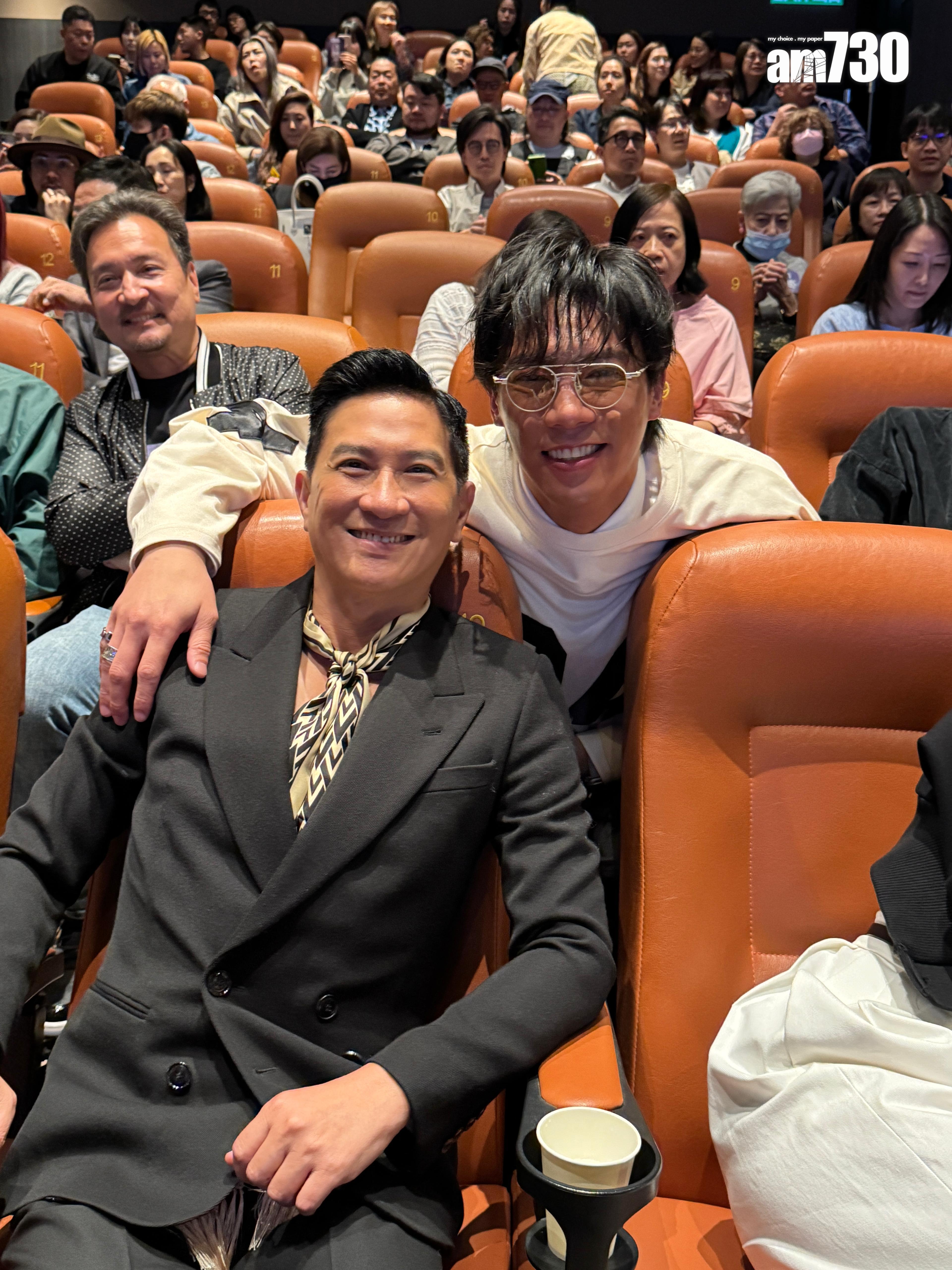 張家輝第四次自導自演的新作《贖夢》舉行首映禮,堂細佬張文傑亦有客串演出。(娛樂組攝)