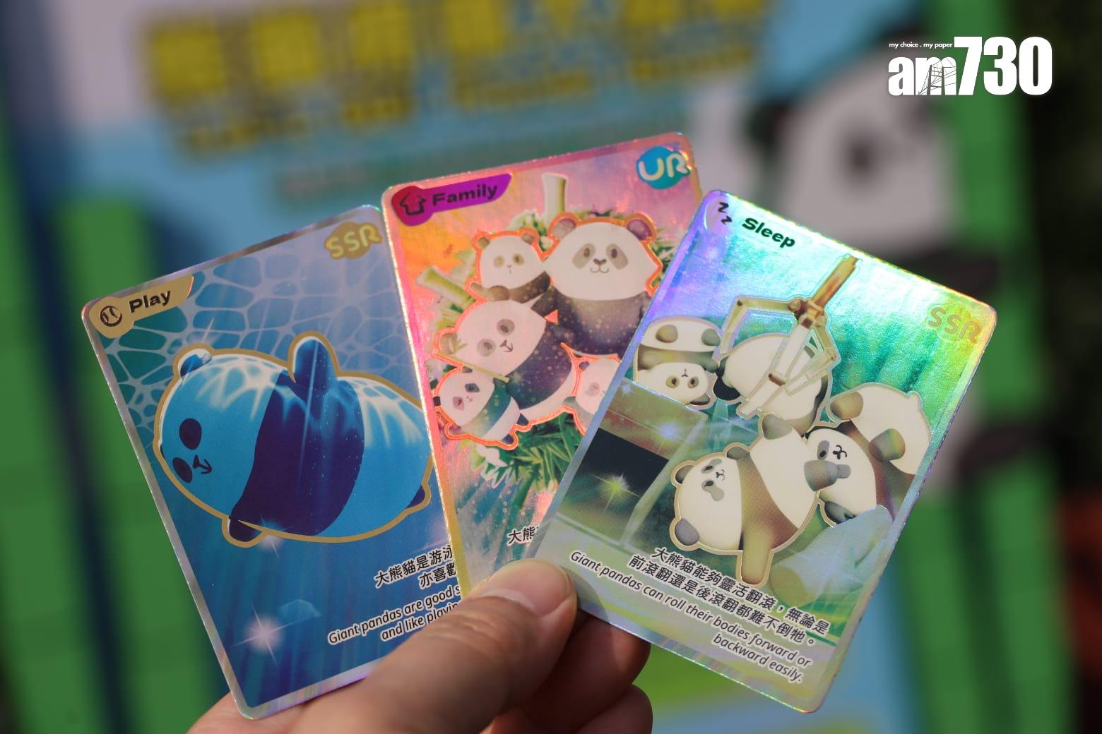 「熊貓掃碼大探索」卡牌。(鍾式明攝)