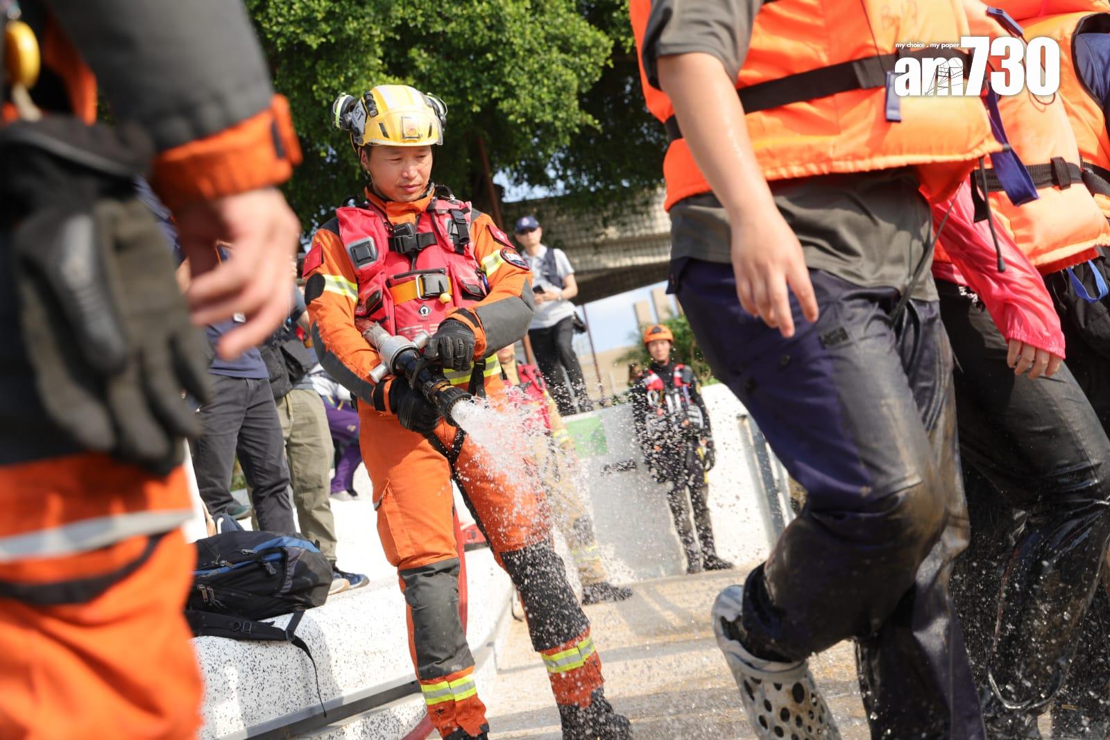 粵港澳大灣區48小時應急救援聯合演練 楊恩健︰現場工作暢順 (吳康琦攝)