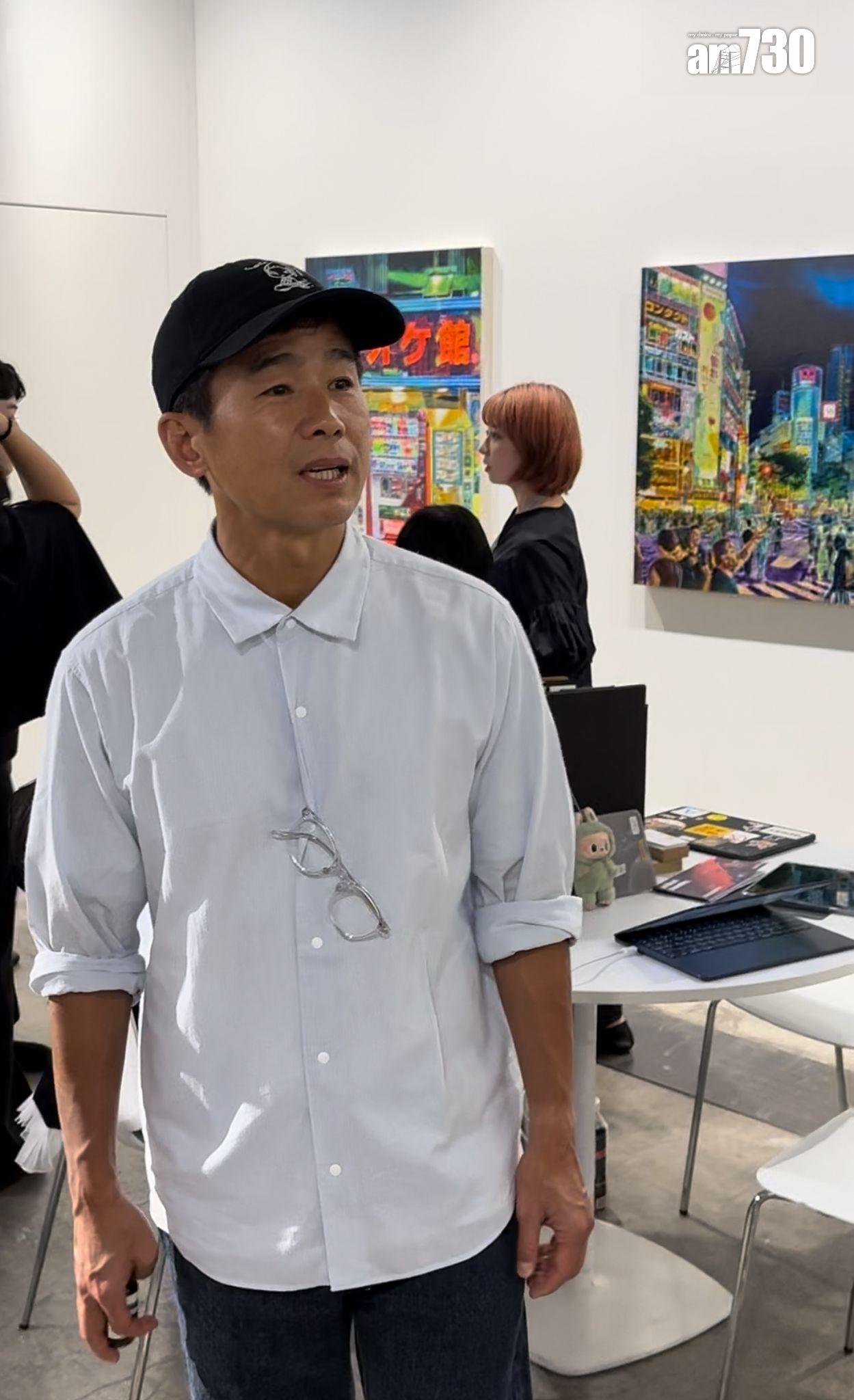 林海峰現身巴塞爾藝術展香港展會。(娛樂組攝)