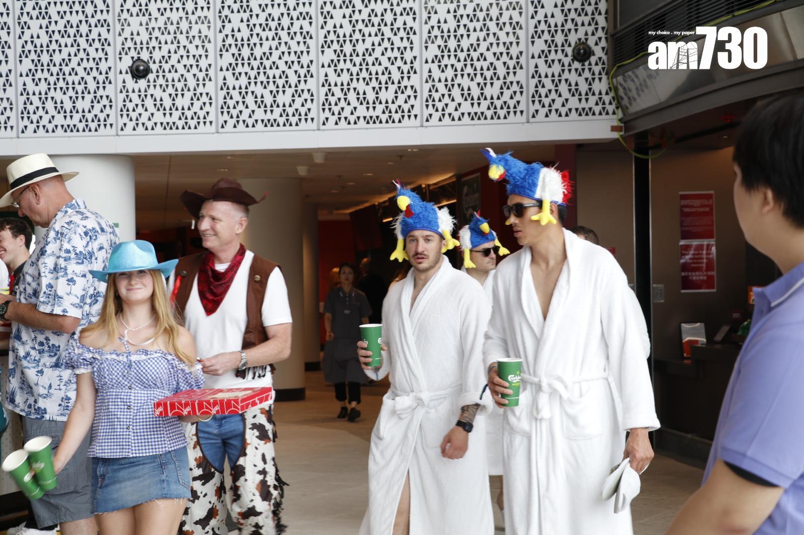 啟德體育園主場館內觀眾席雖然未見爆滿,但場內洋溢著悠閒的氣氛。