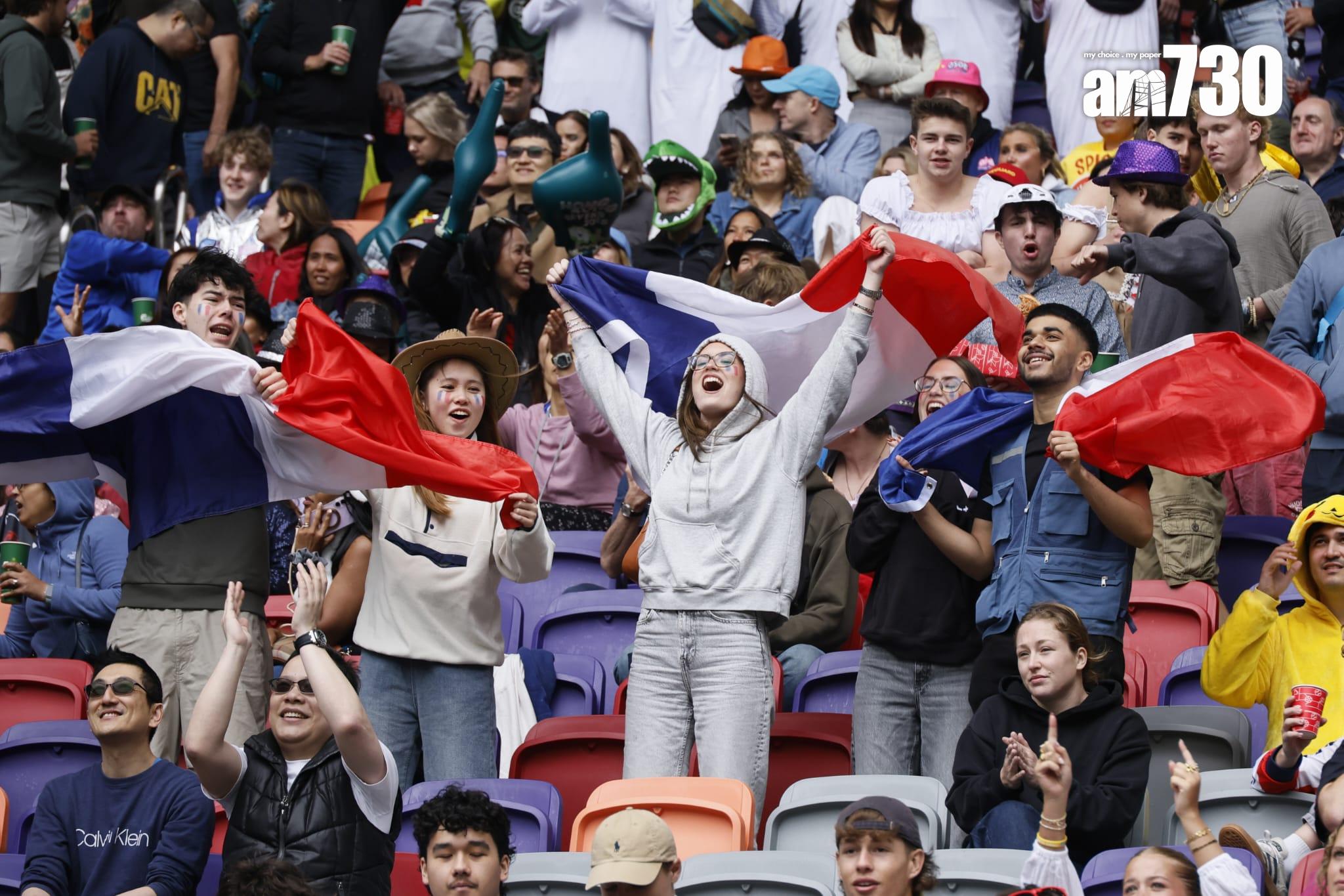 香港國際七人欖球賽|最後一日賽事 寒風無阻球迷熱情 羅淑佩:觀眾未必「熟路」去美食海灣 (林俊源攝)