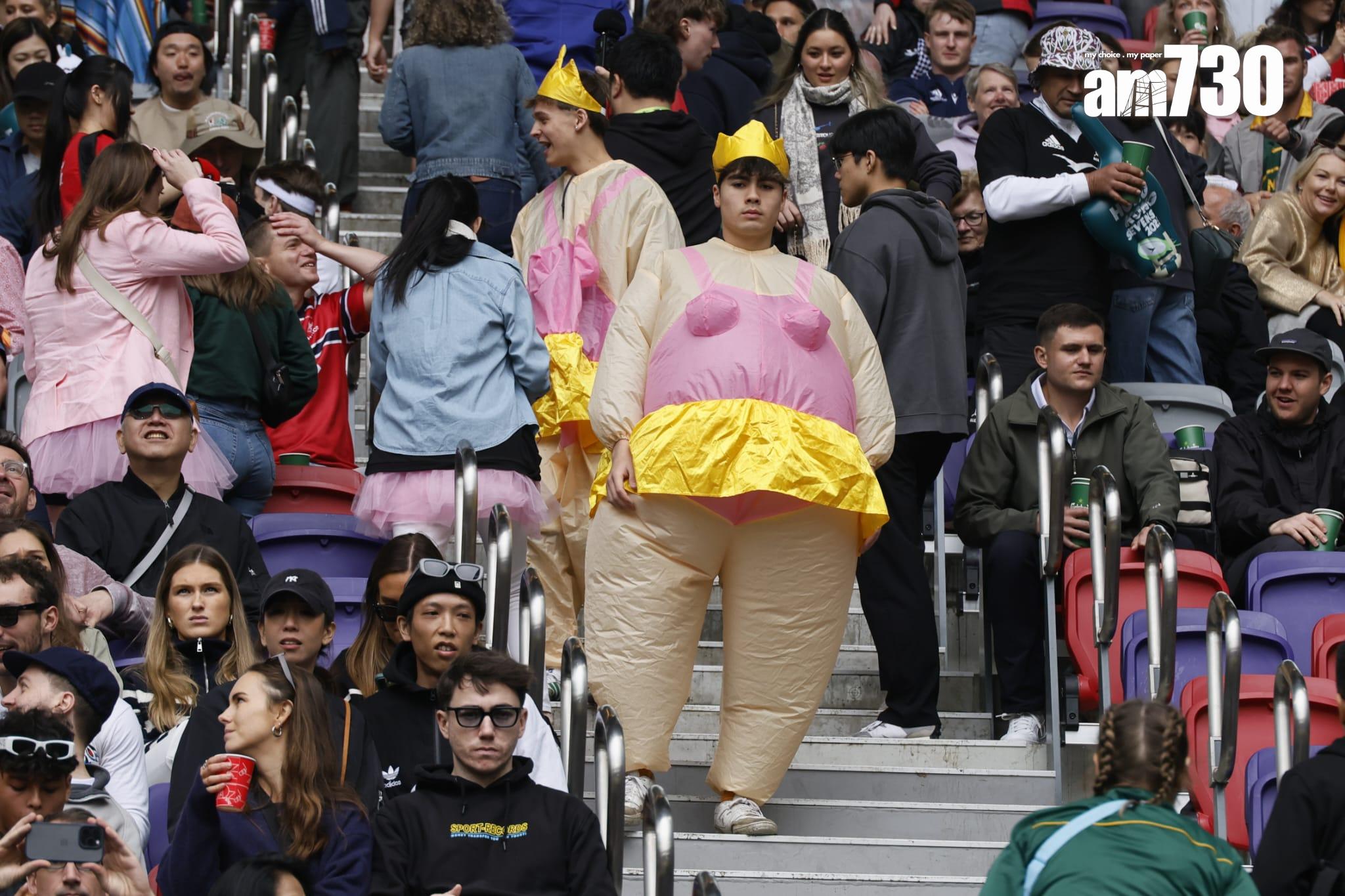 香港國際七人欖球賽|最後一日賽事 寒風無阻球迷熱情 羅淑佩:觀眾未必「熟路」去美食海灣 (林俊源攝)