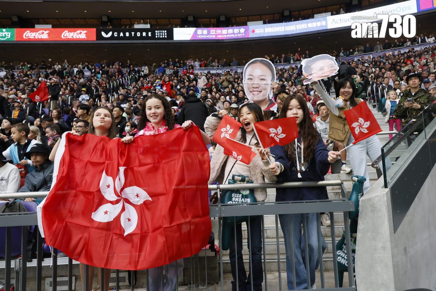 香港七欖男女隊雙雙擊敗對手奪冠,與全場球迷共同見證香港欖球歷史性時刻