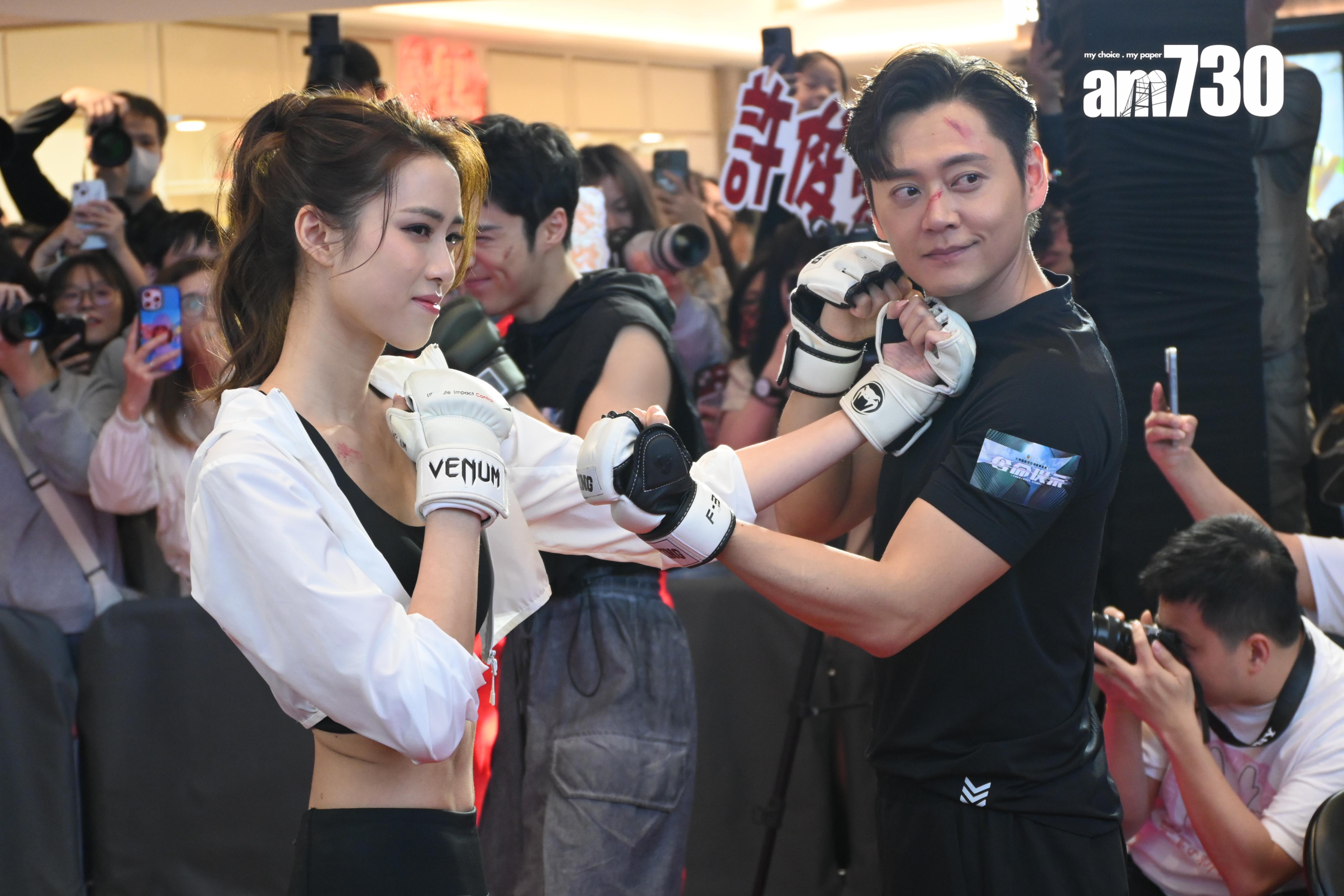 張振朗、劉穎鏇出席《奪命提示》宣傳活動。(娛樂組攝)