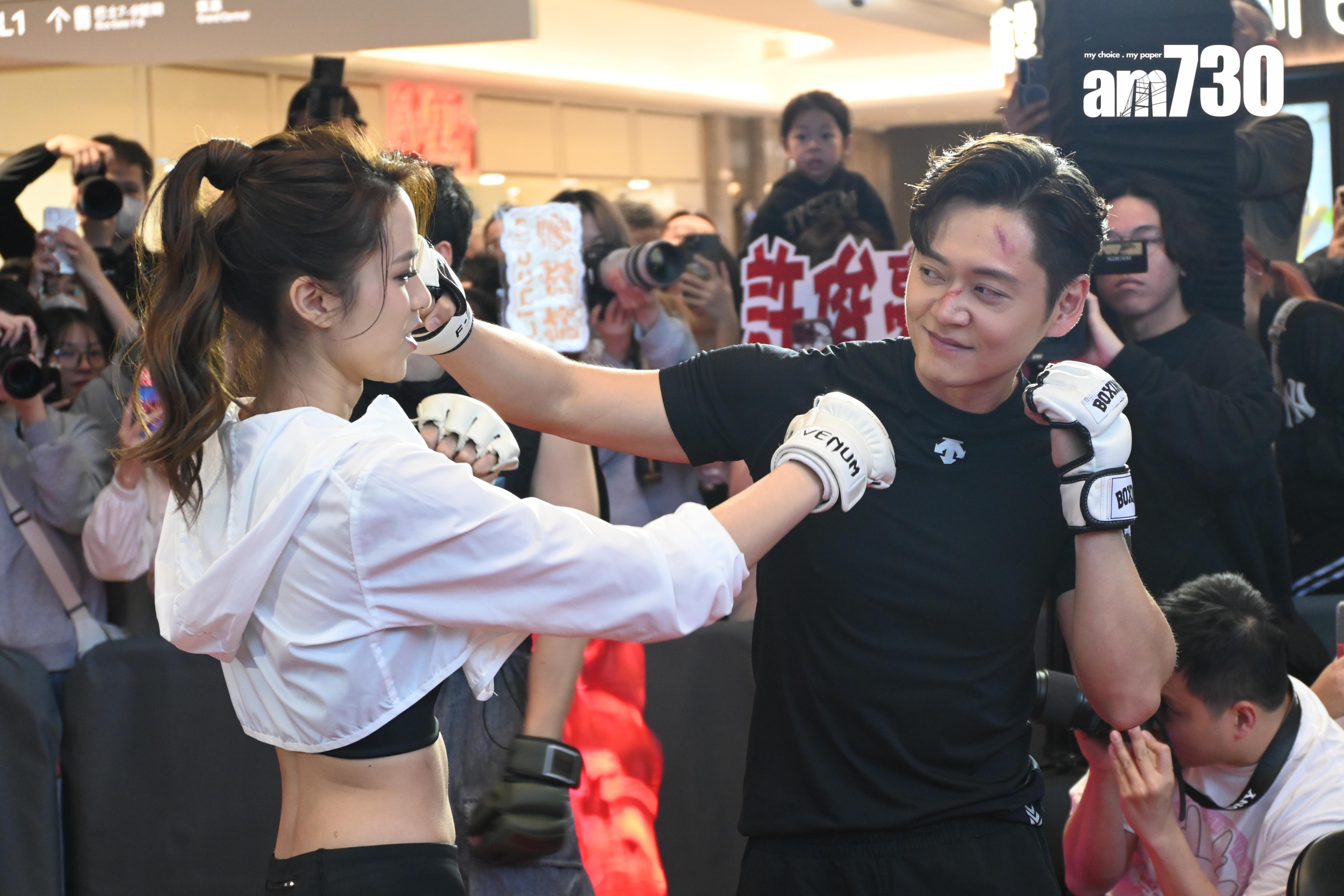 張振朗、劉穎鏇出席《奪命提示》宣傳活動。(娛樂組攝)