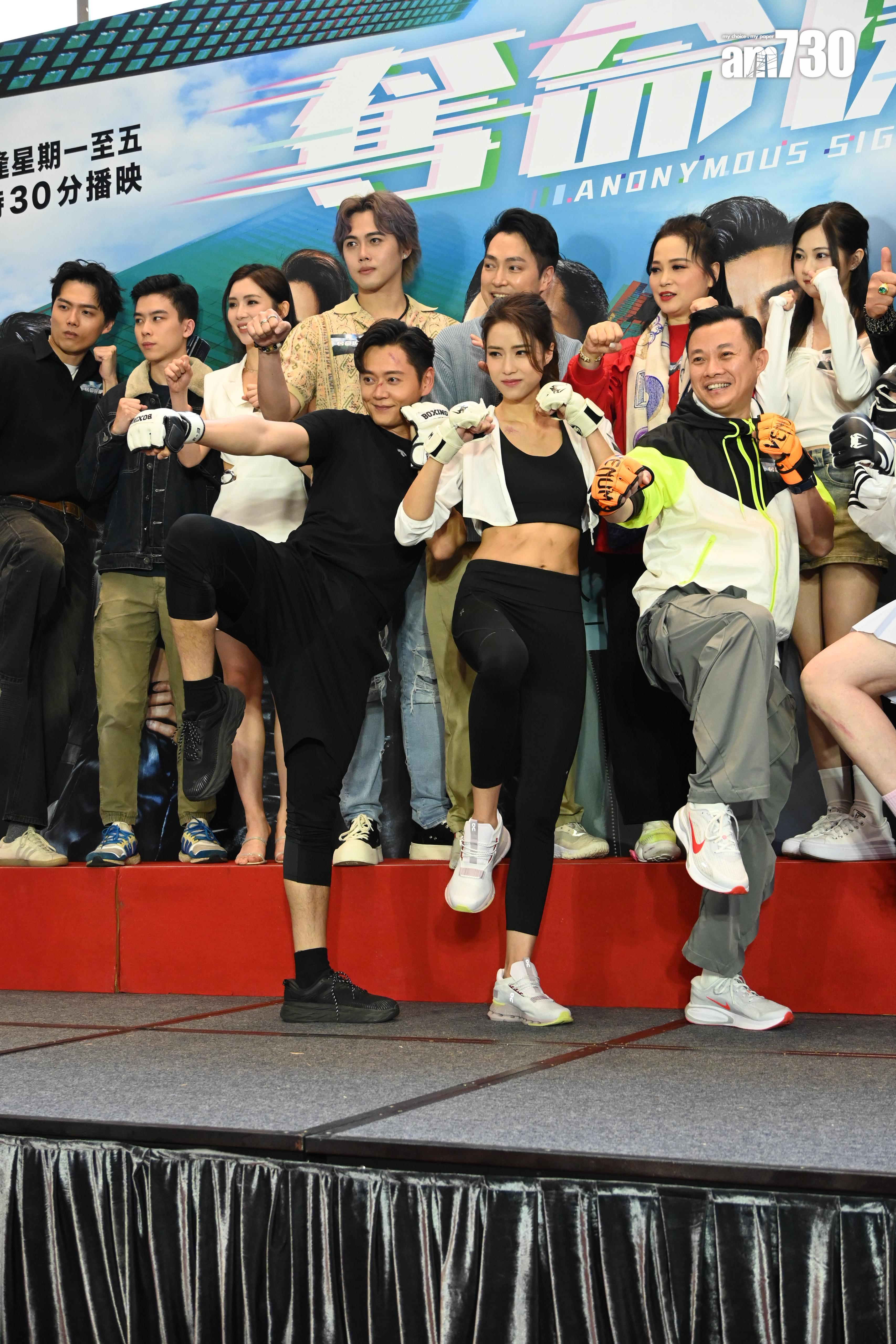 張振朗、劉穎鏇出席《奪命提示》宣傳活動。(娛樂組攝)