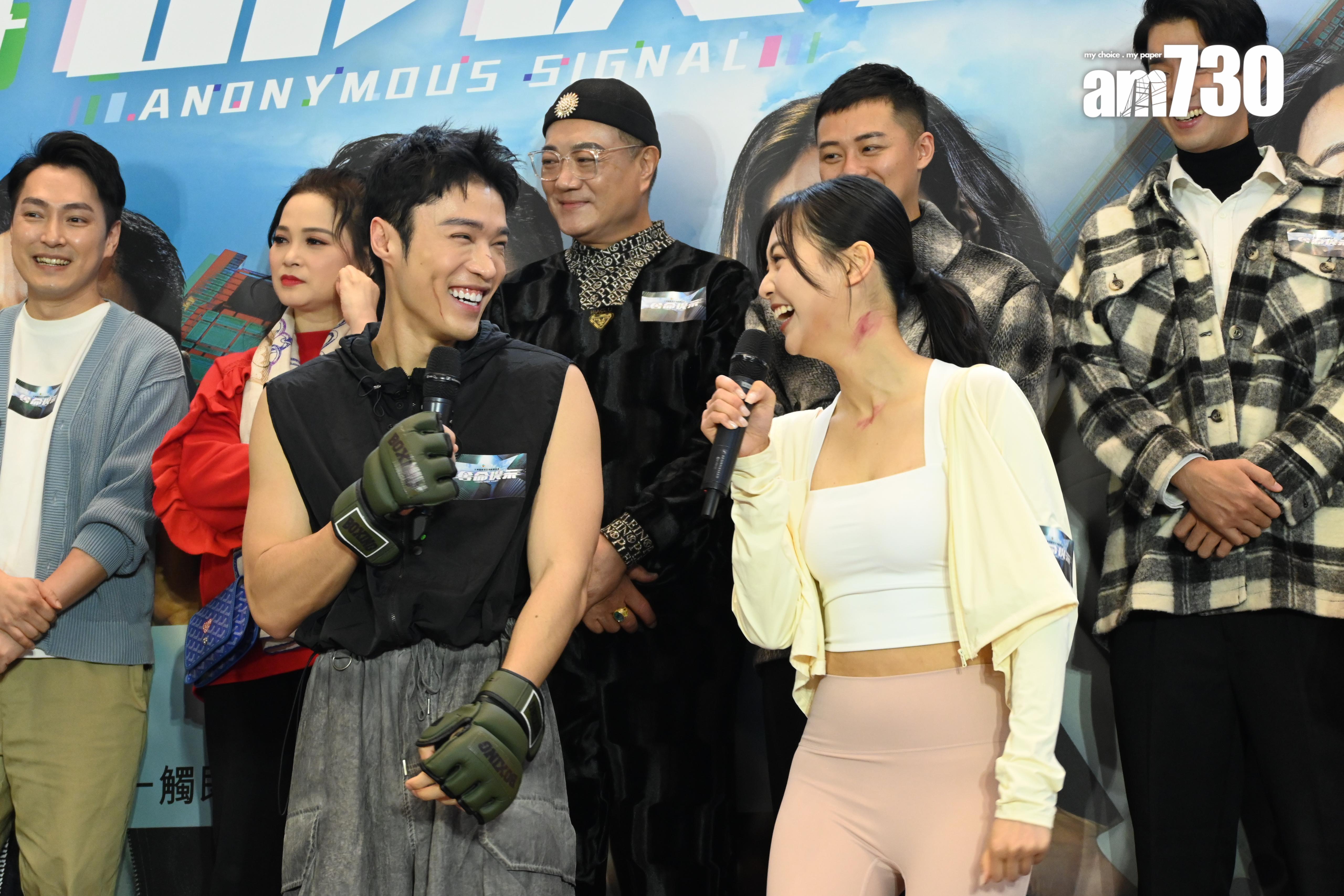 丁子朗、郭柏妍出席《奪命提示》宣傳。(娛樂組攝)