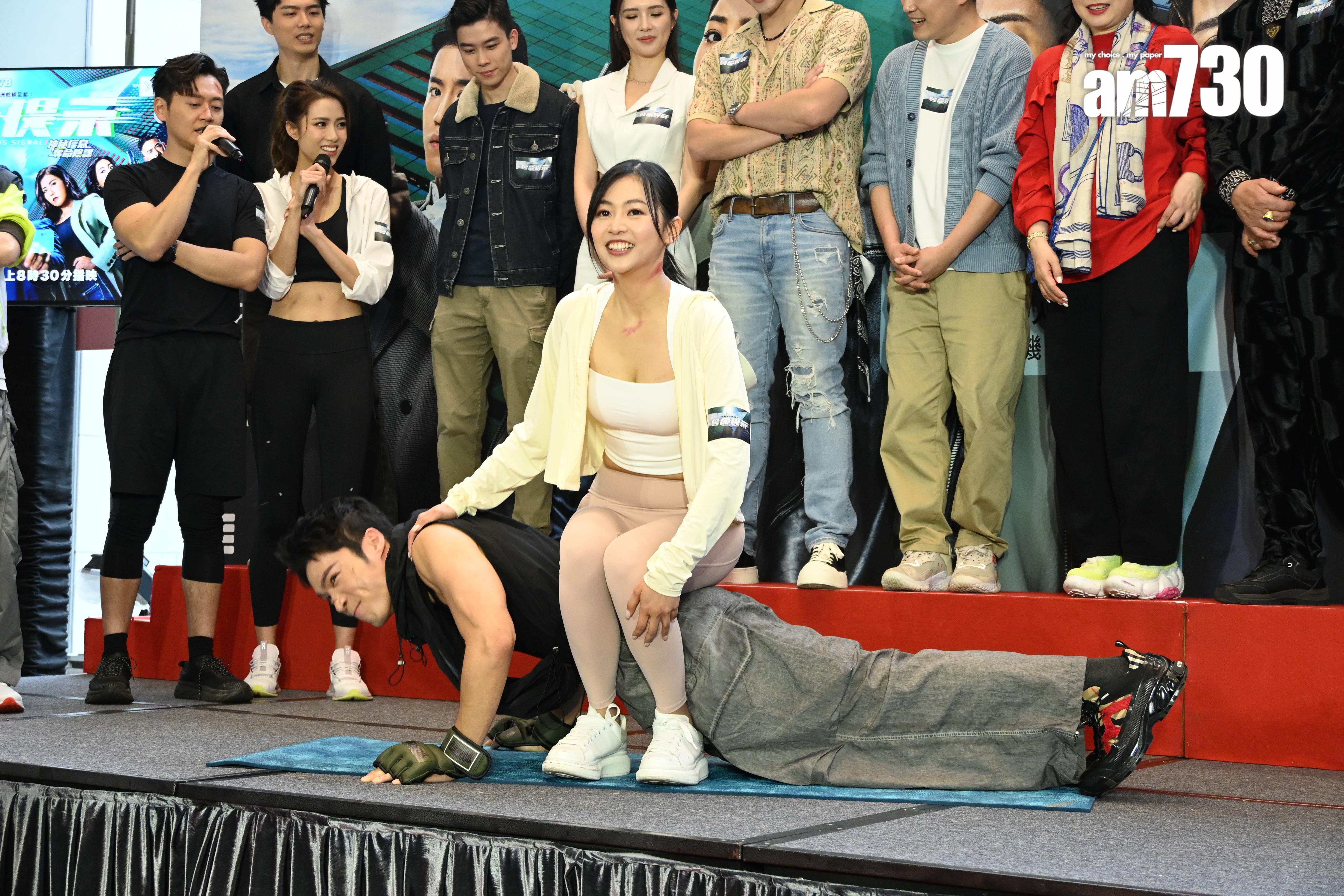 丁子朗、郭柏妍出席《奪命提示》宣傳。(娛樂組攝)