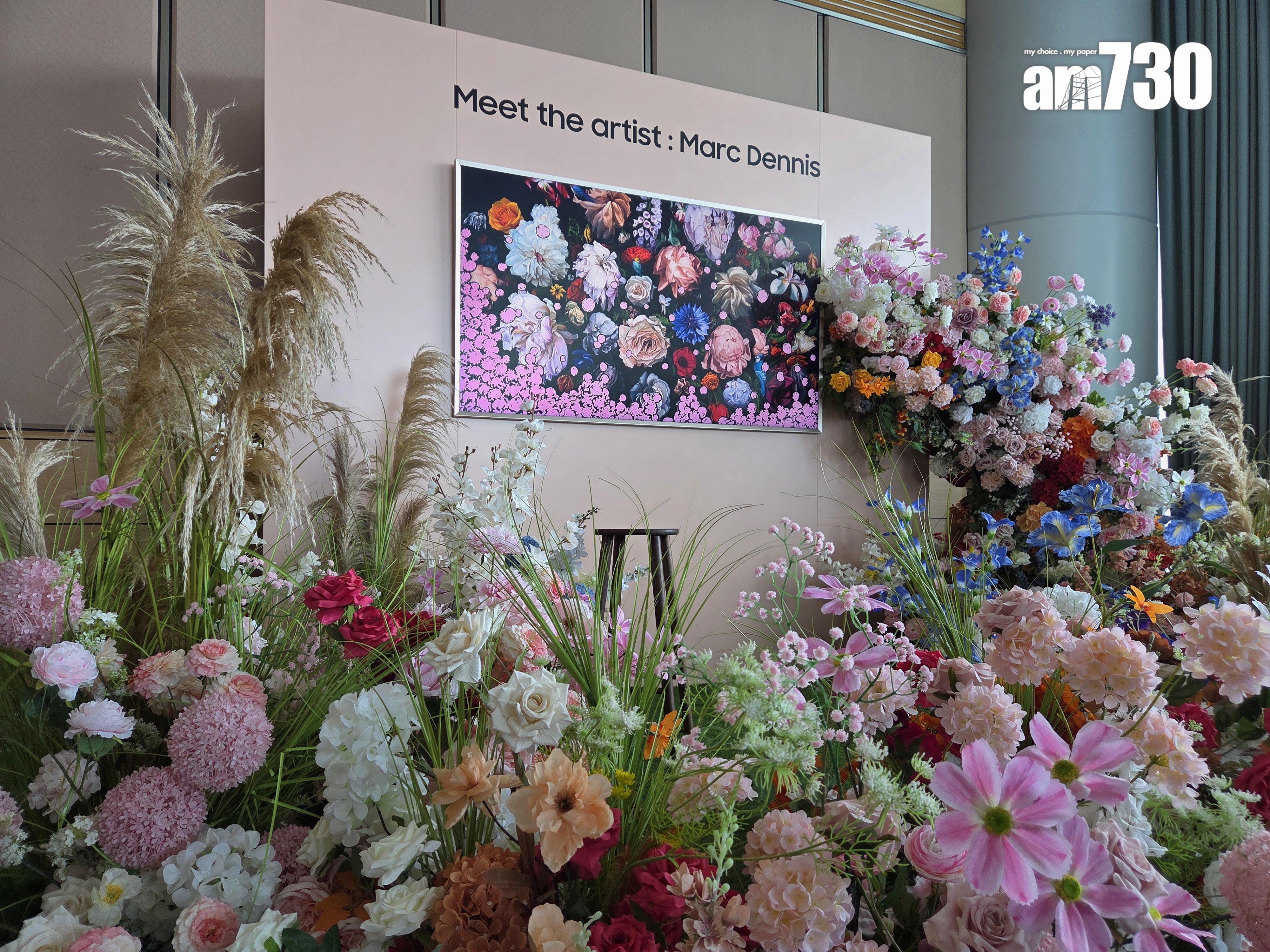 美國藝術家Marc Dennis的招牌花卉主題畫作。