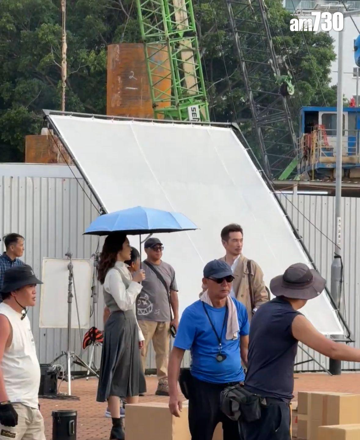 張曦雯與陳豪正趕工拍攝新劇《俠醫》。(娛樂組攝)