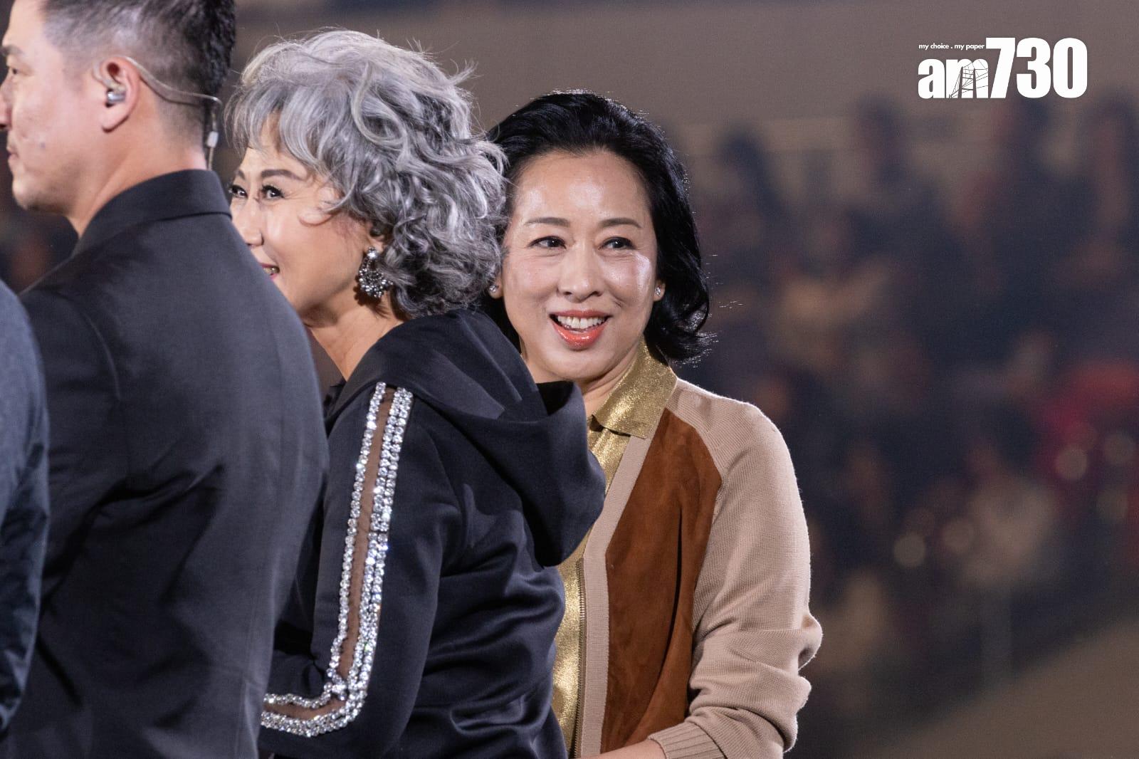 葉蒨文、朱玲玲、林丹、蔡贇齊齊站台。 (蘇文傑攝)