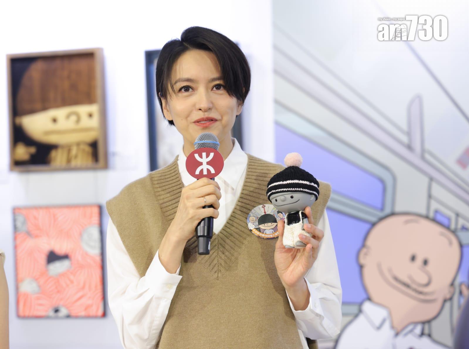 梁詠琪分享對「牛仔」的兒時回憶。 (吳康琦攝)