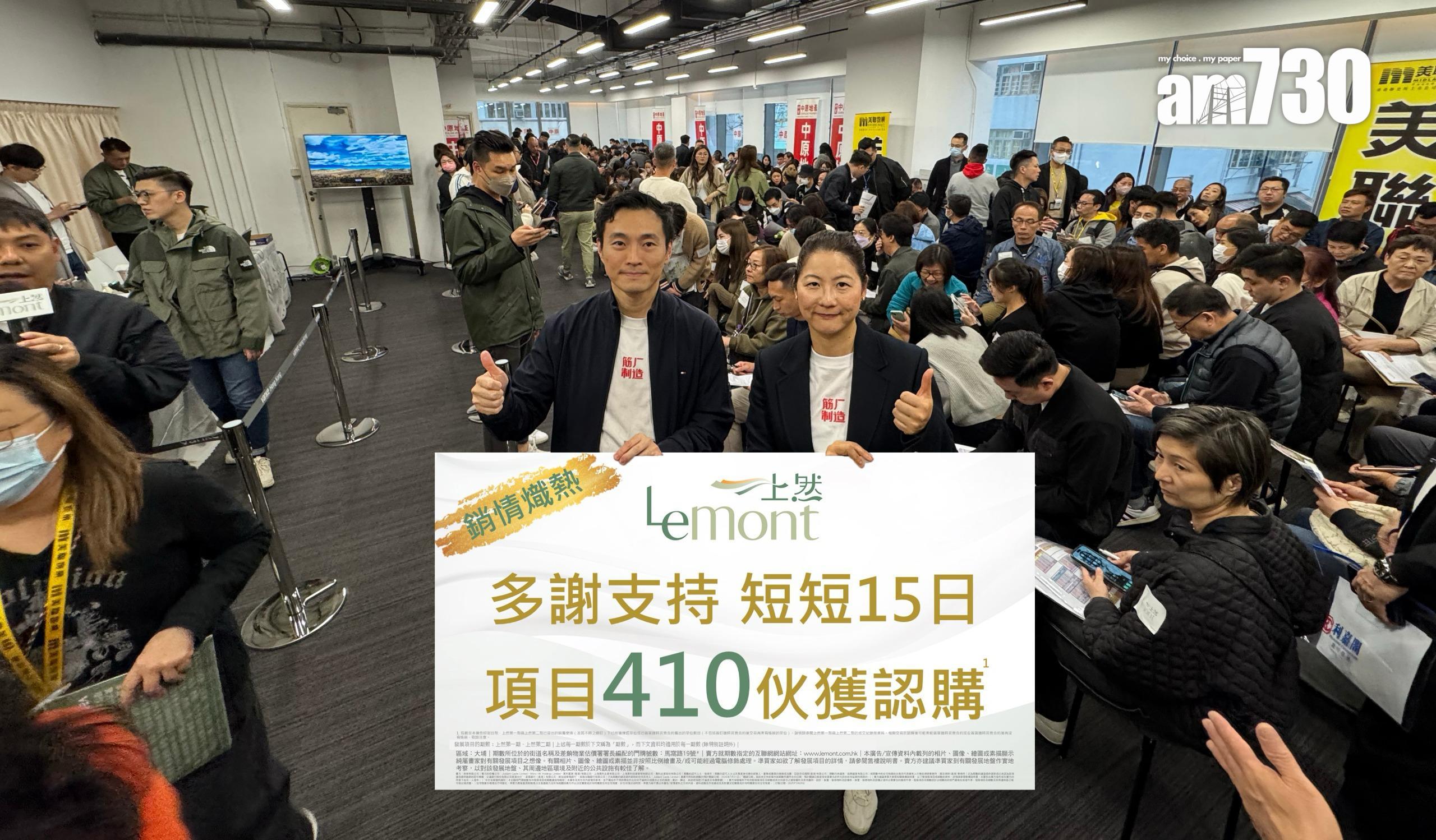 上然2期周三次輪發售158伙 54伙折實價低於「4球」|大埔新盤