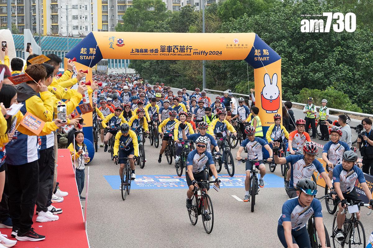 2024年單車百萬行活動在昂船洲大橋一帶舉行。(資料圖片)