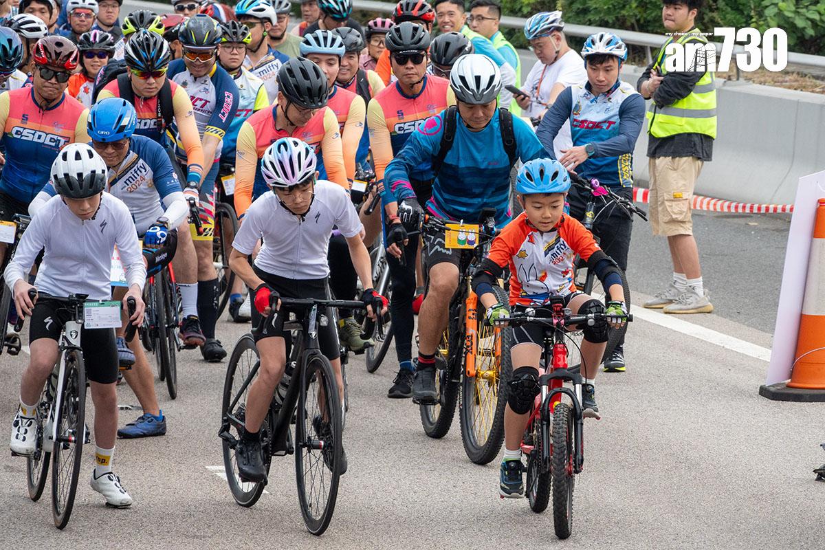 2024年單車百萬行活動在昂船洲大橋一帶舉行。(資料圖片)