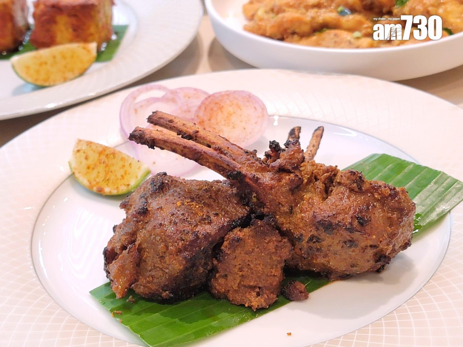 炭烤香料羊架$218 新西蘭羊架以蜜糖、洋葱、大蒜及芥末籽油醃一晚後才炭烤,肉質腍軟沒有羊羶。