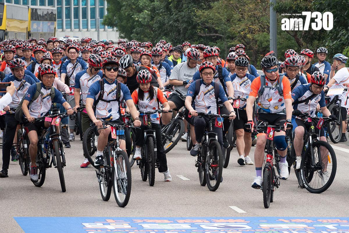 2024年單車百萬行活動在昂船洲大橋一帶舉行。(資料圖片)