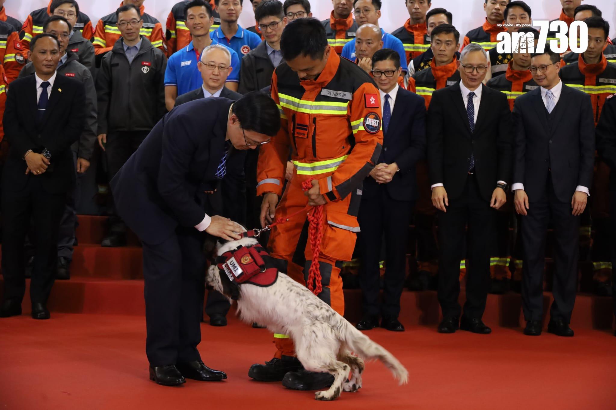 救援隊回港。(鍾式明攝)