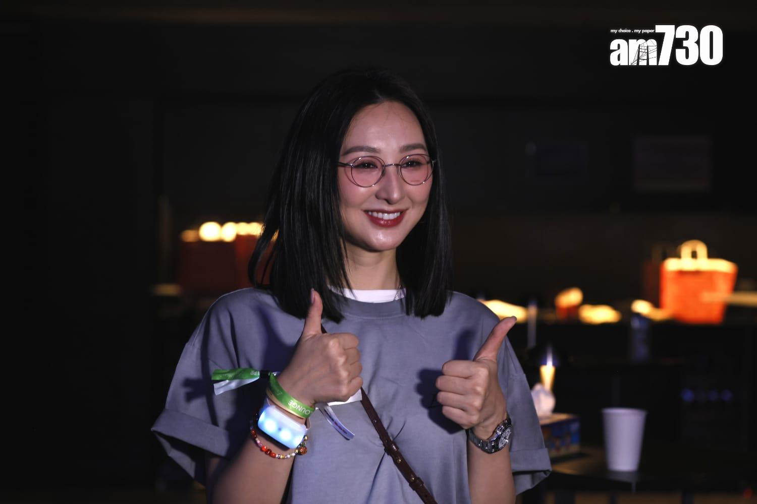 高海寧亦有到場睇騷。 (娛樂組攝)