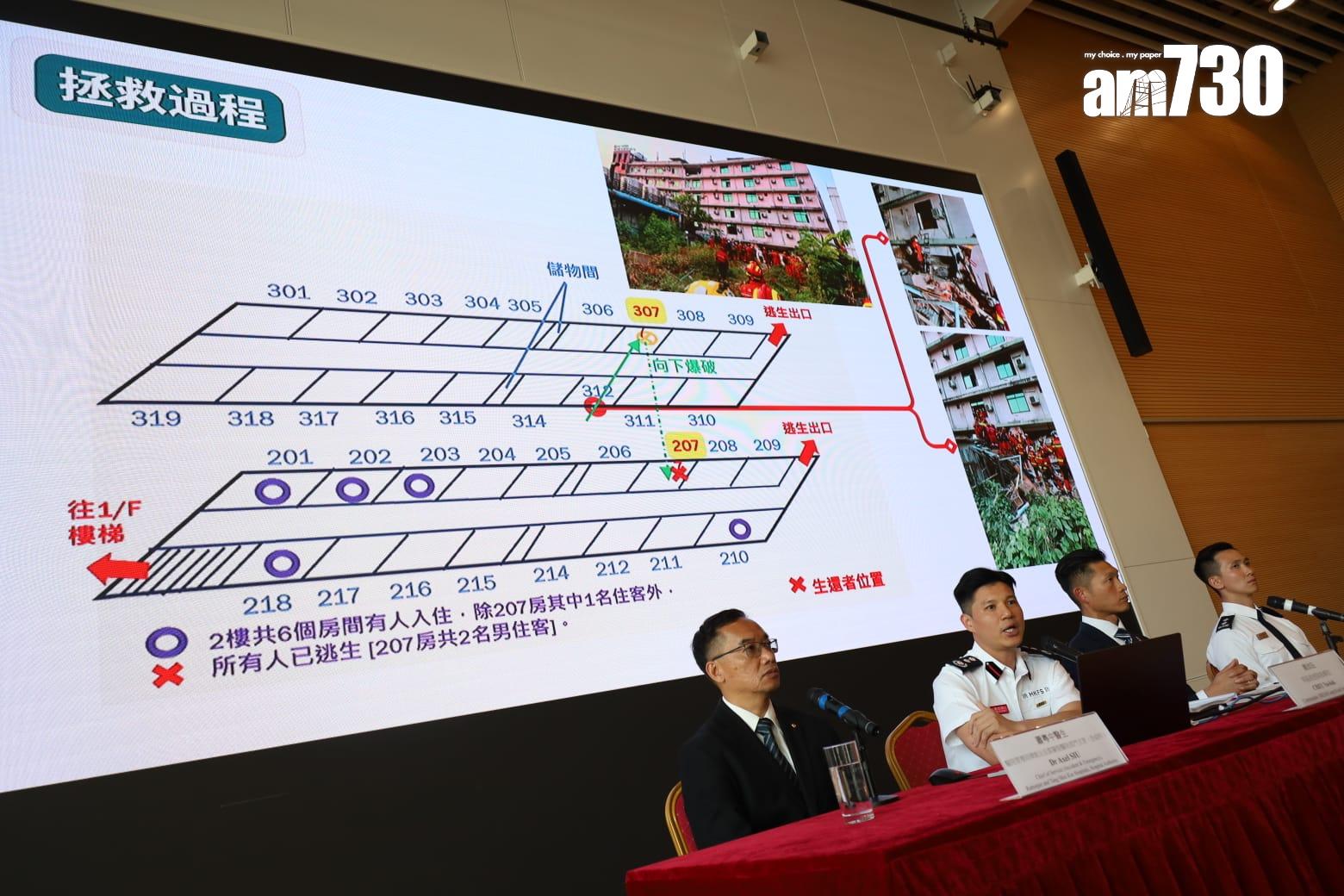趙汝珏分享救出生還者的過程。(鍾式明攝)