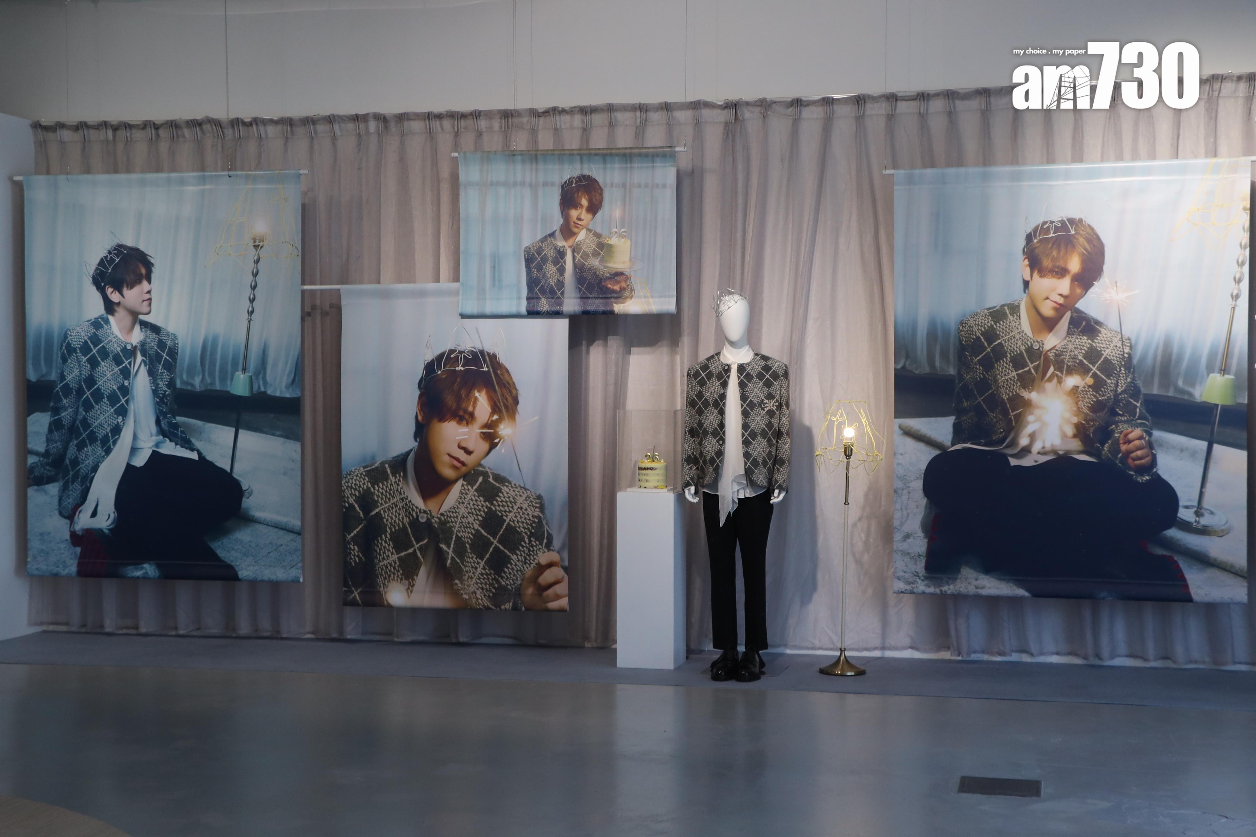 姜濤服飾及相片展覽「The Keung’s Galleria」,戴上皇冠的姜濤象徵是姜糖心中的快樂王子。(娛樂組攝)