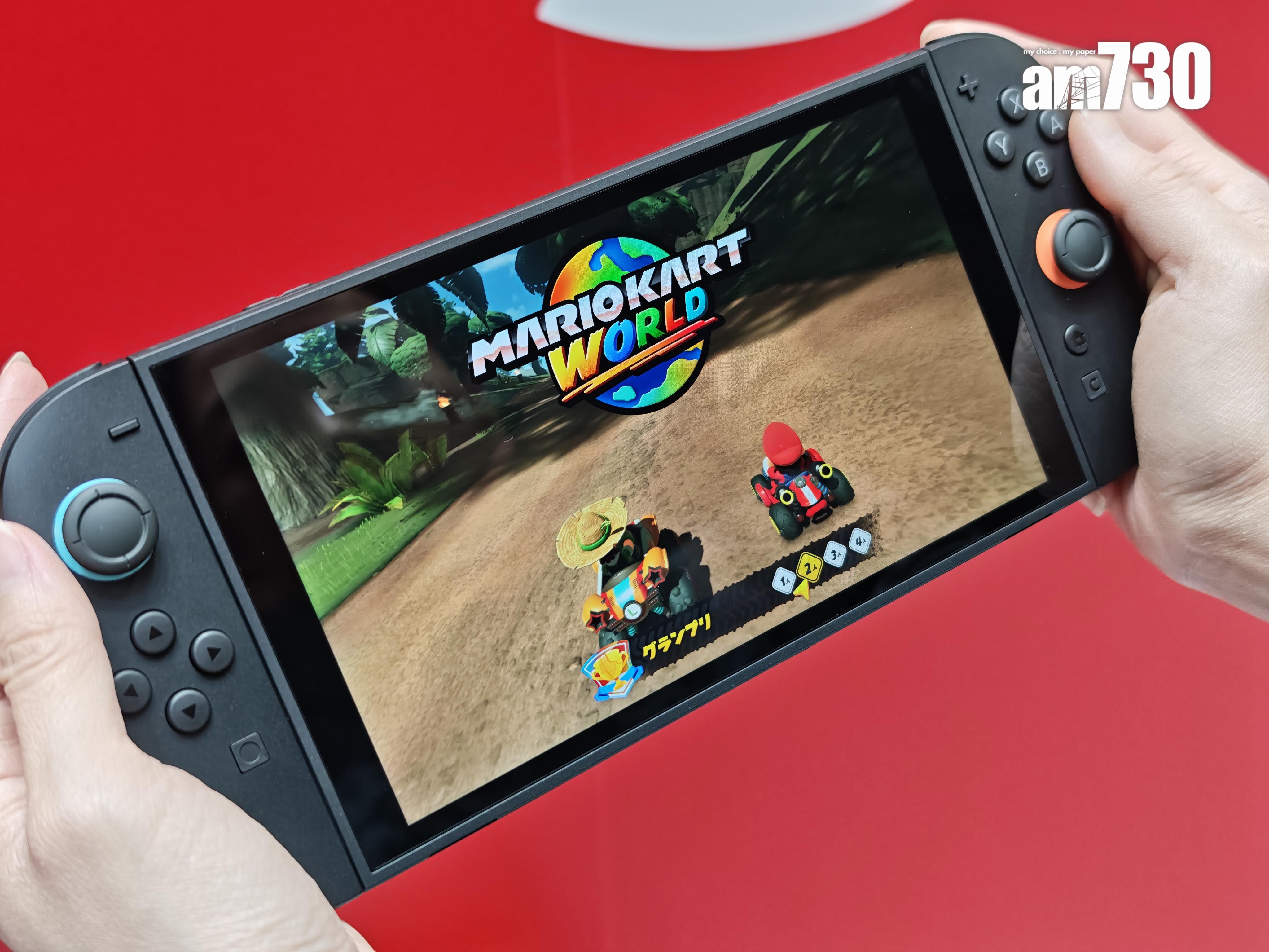 Switch 2機身相當大部,但拿上手不算太重。