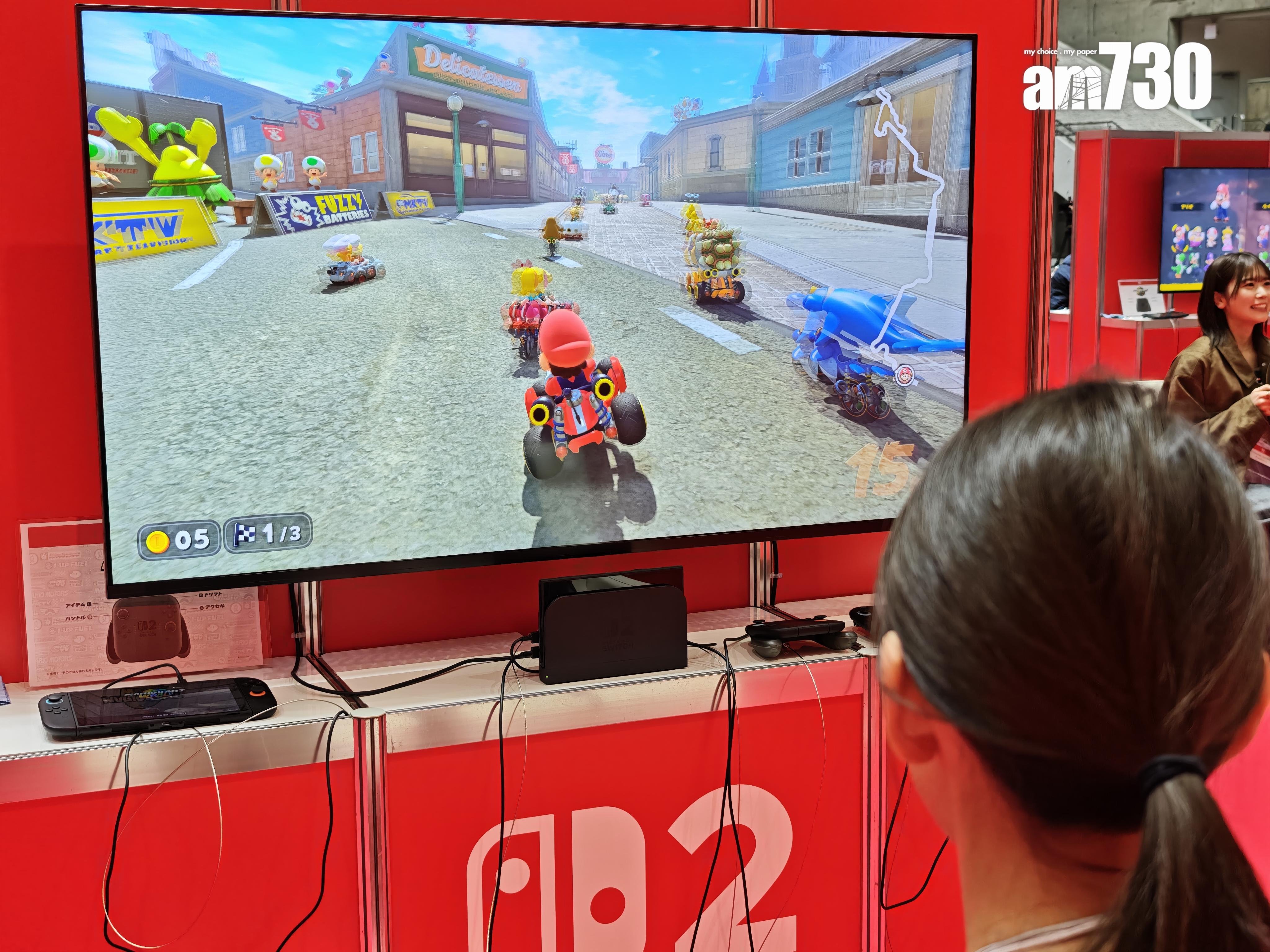 Switch 2《瑪利歐賽車世界》畫面流暢,即使多人同框都不會窒機。