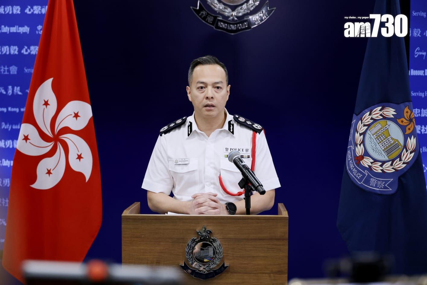 警務處處長周一鳴中午會見傳媒。(林俊源攝)