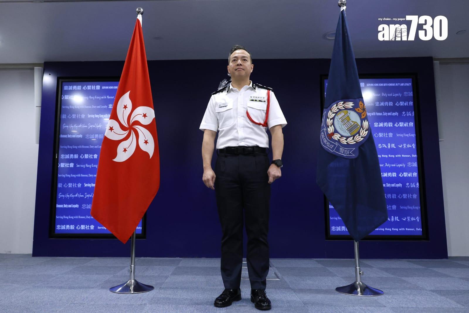 警務處處長周一鳴中午會見傳媒。(林俊源攝)