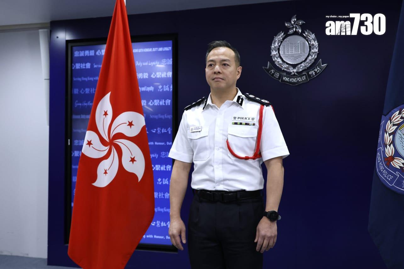 警務處處長周一鳴中午會見傳媒。(林俊源攝)