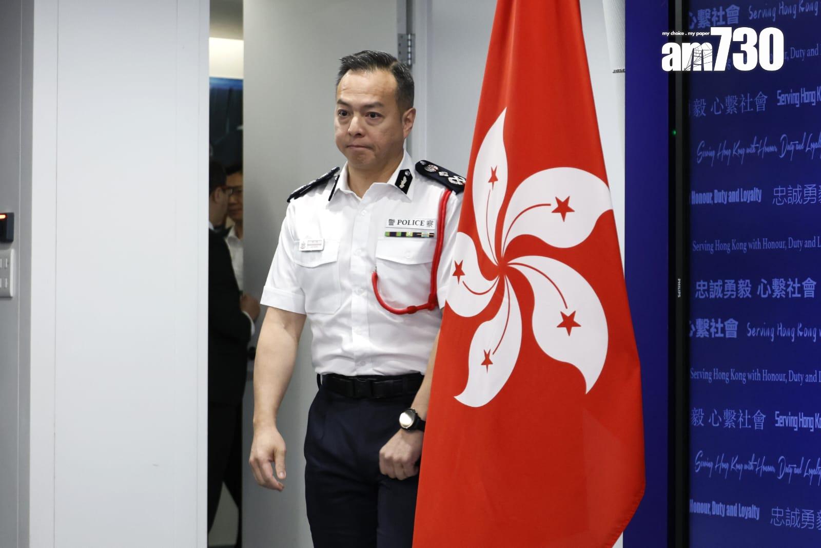 警務處處長周一鳴中午會見傳媒。(林俊源攝)