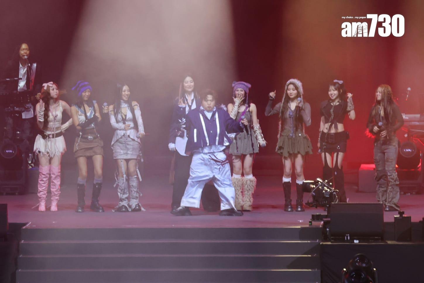 陳慧琳與MIRROR、COLLAR及ERROR的肥仔梁業同台跳唱《失憶周未》。