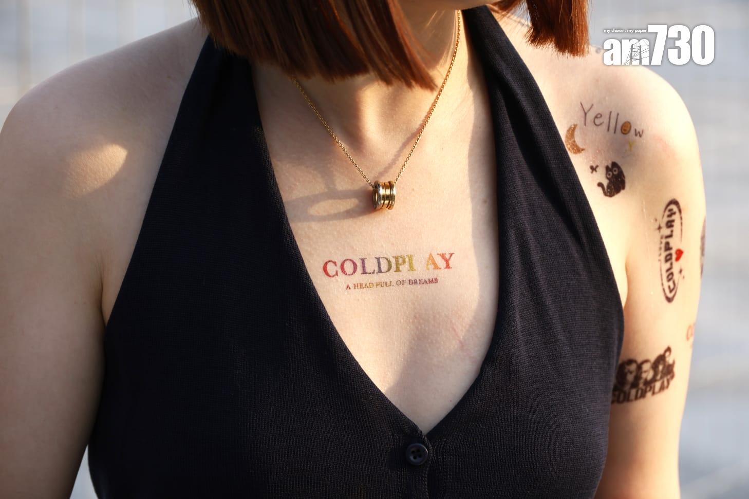 Coldplay演唱會於啟德體育園場外情況。(林俊源攝)