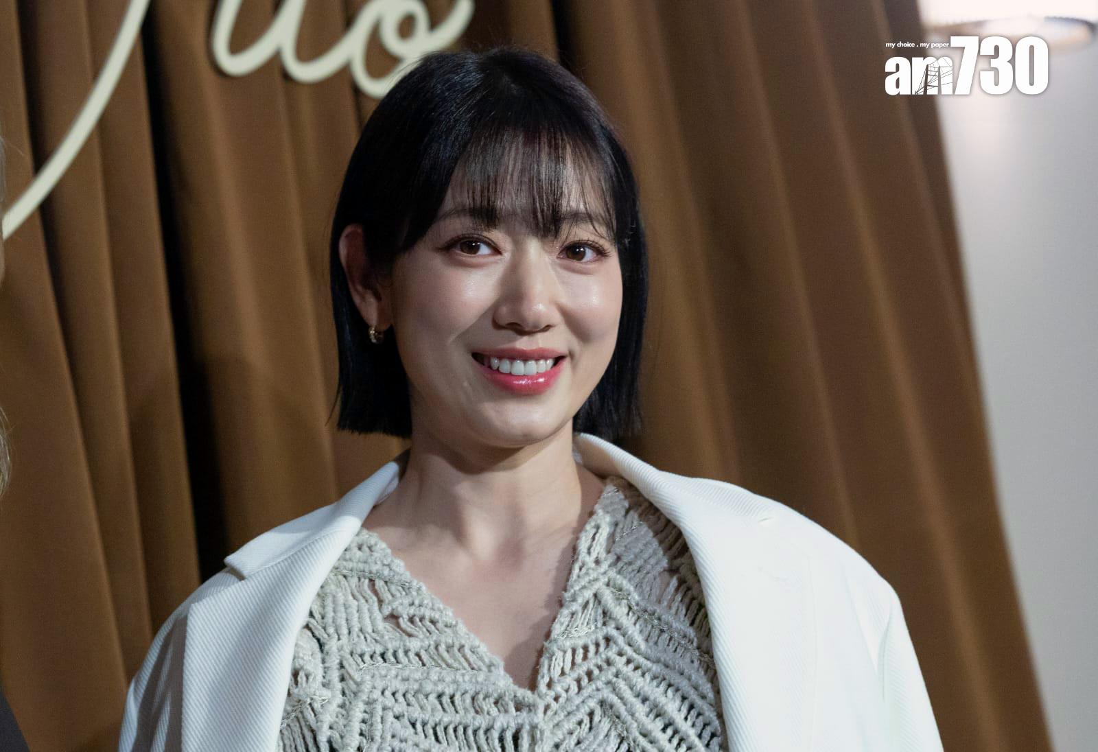 朴信惠來港用廣東話打招呼。(蘇文傑攝)