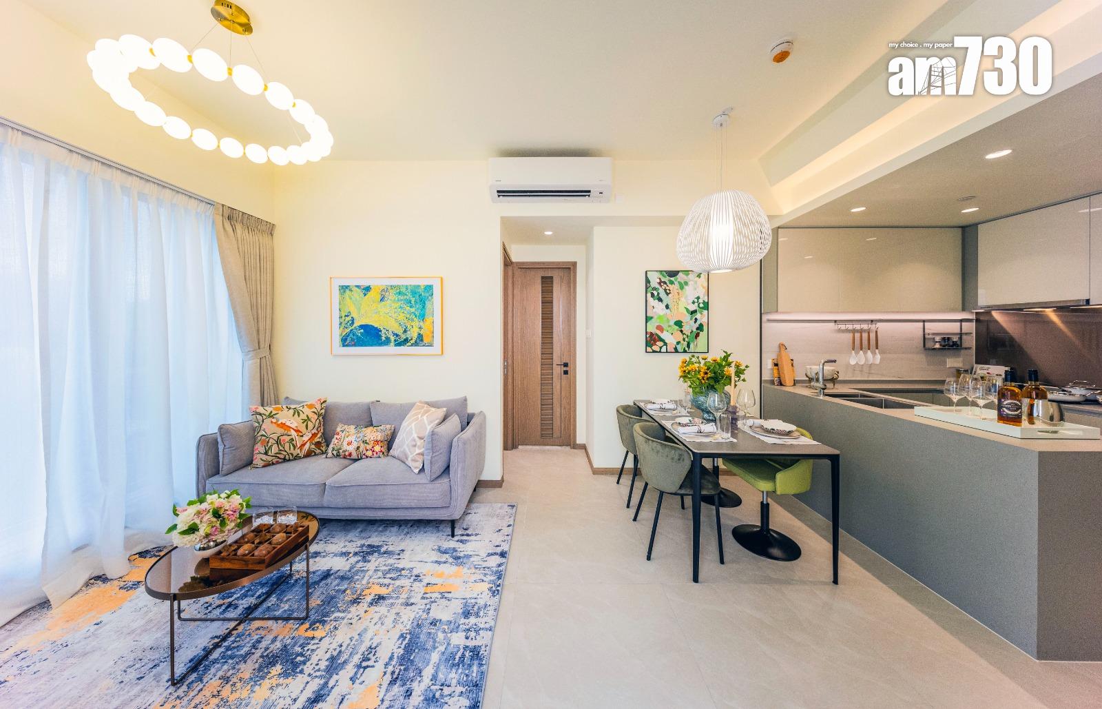 「#LYOS」項目已屆現樓,分層單位的設計經過精心布局,每戶客飯廳及房間皆採用落地大玻璃窗設計,採光度十足;層與層之間高度達3.15米。