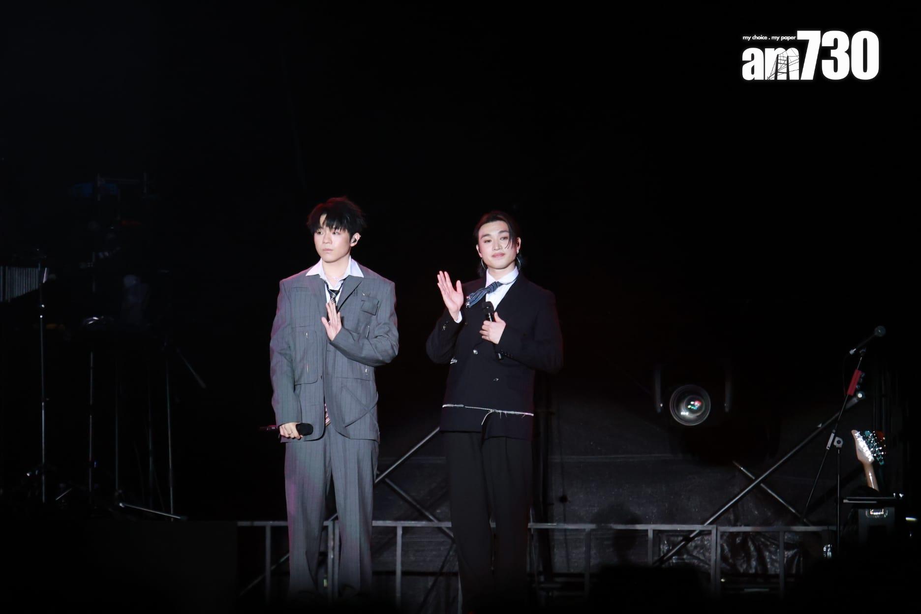 Jer與Ian合唱《紅豆》向方大同致敬。(羅錦鴻攝)