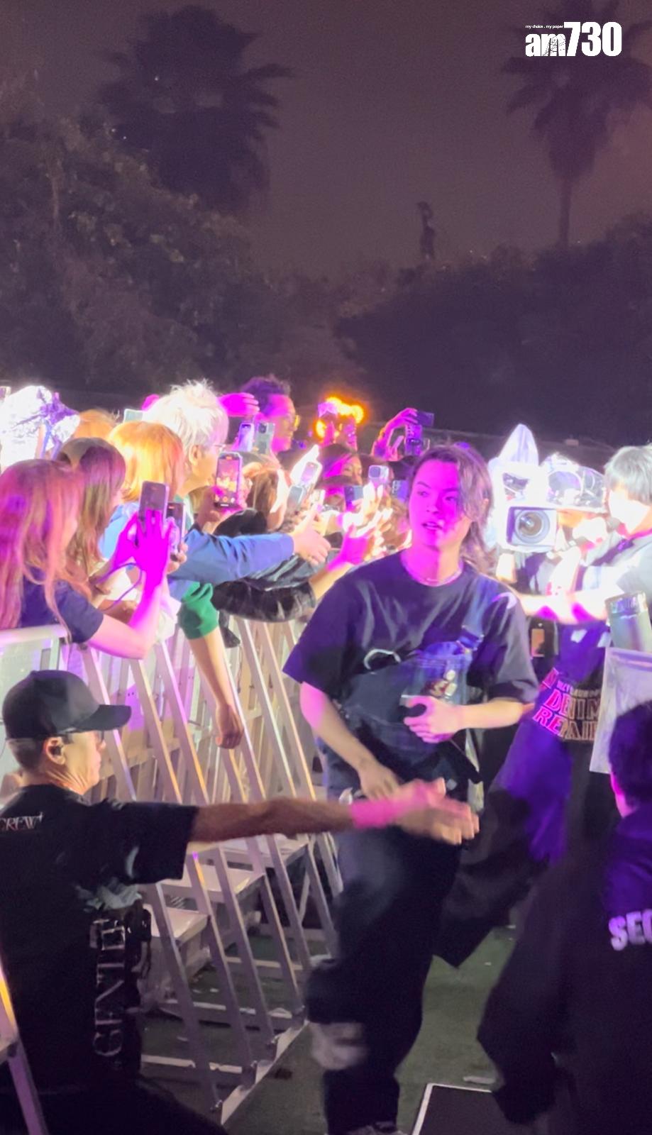 Tiger與Ian走落台與觀眾近距離接觸。(娛樂組攝)