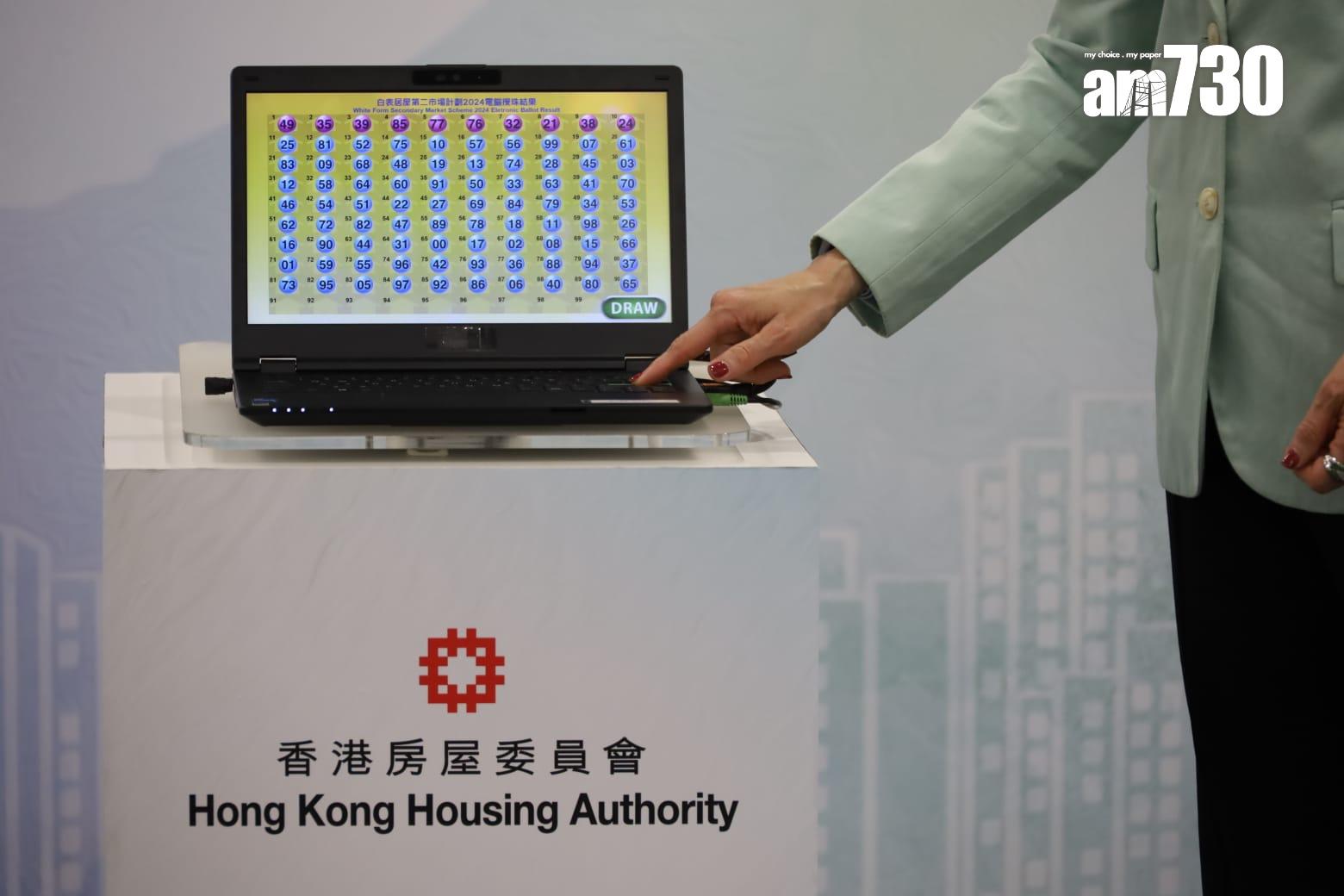 「白居二2024」攪珠結果出爐,今期收3.4萬份申請。(鍾式明攝)