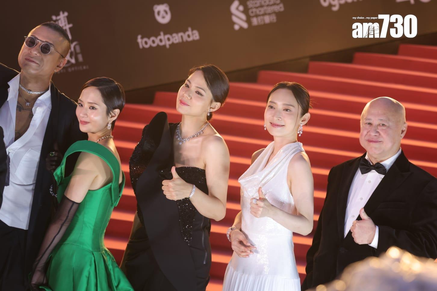 《破·地獄》團隊齊齊行紅地毯。 (吳康琦攝)