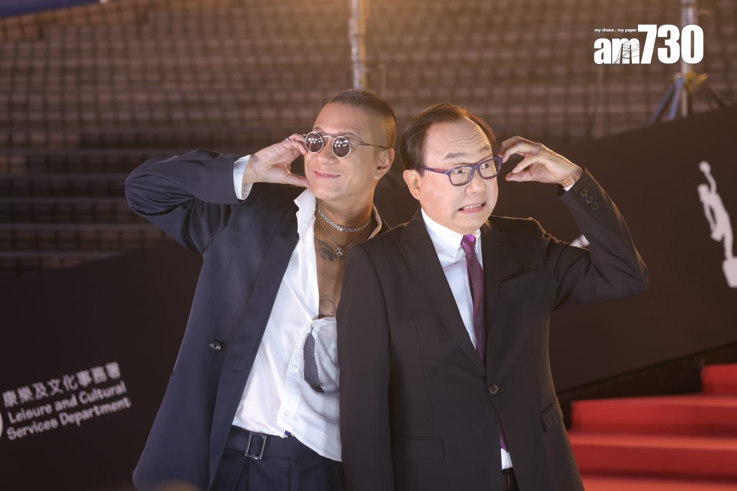 「Hello文」許冠文與朱栢康父子檔合照。 (吳康琦攝)